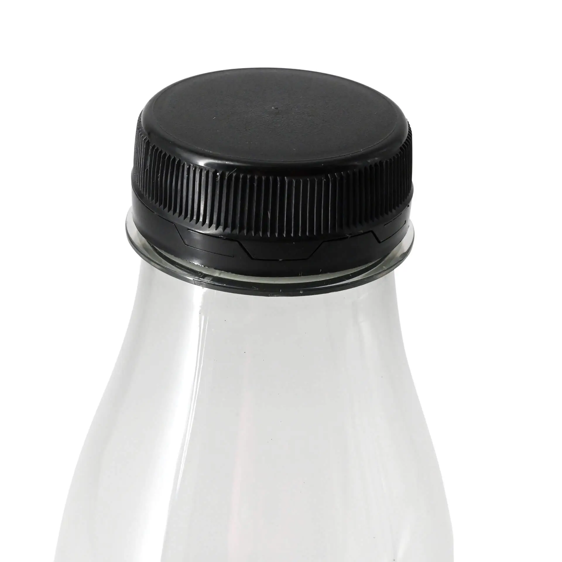 500 ml / 17.5 oz rPET bottles, clear, black lid dcd03039-rpet-flaschen-500-ml-klar-deckel-schwarz-2