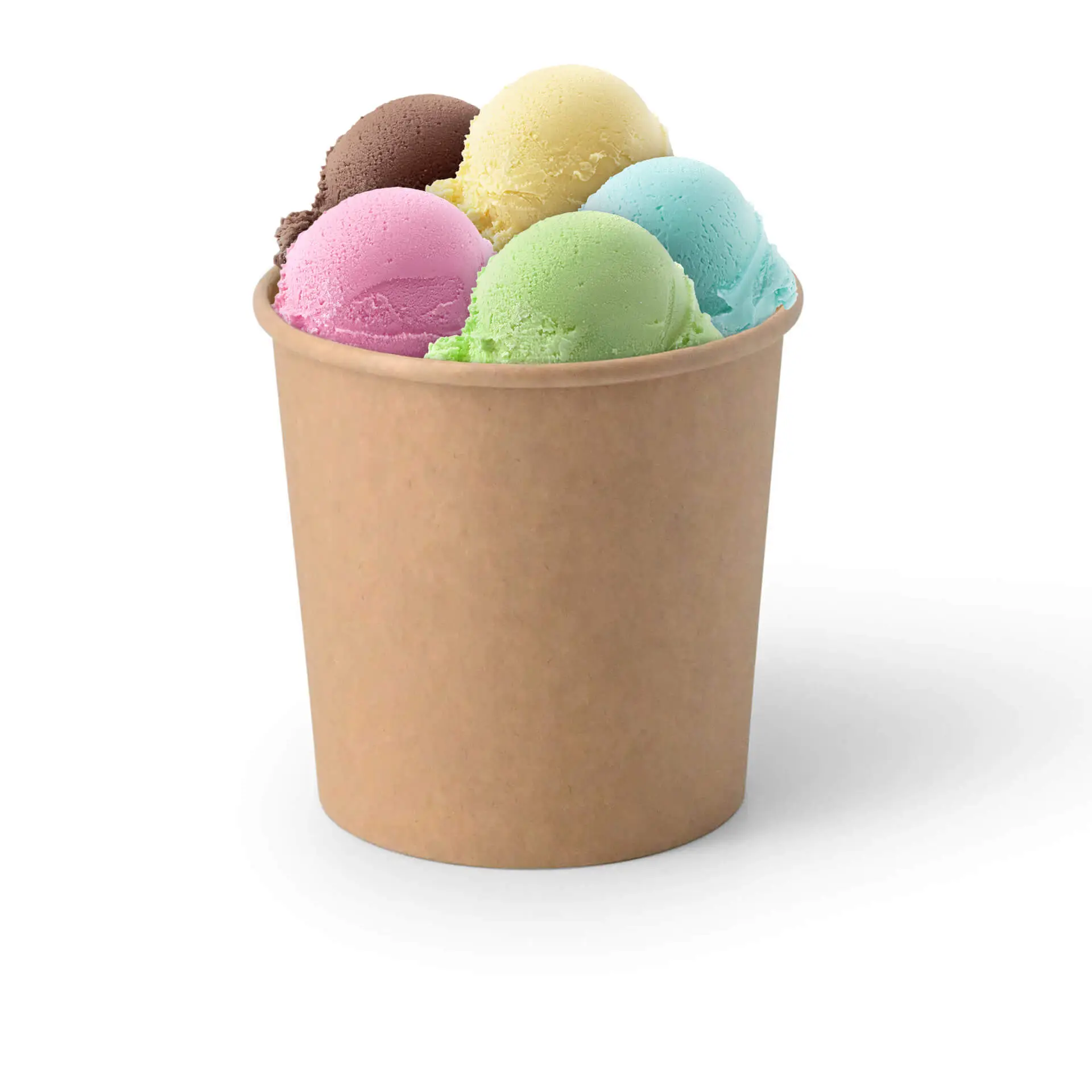 12 oz, max. 14 oz Paper Ice Cream Tubs XL, Ø 92 mm, brown