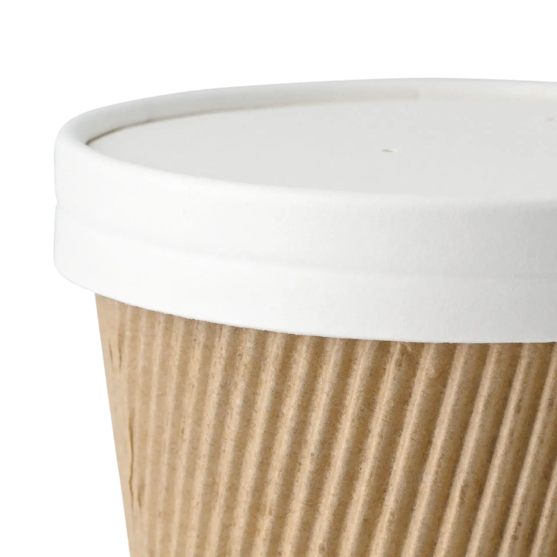 Cardboard membrane lids (eco-friendly coating) Ø 116 mm, white