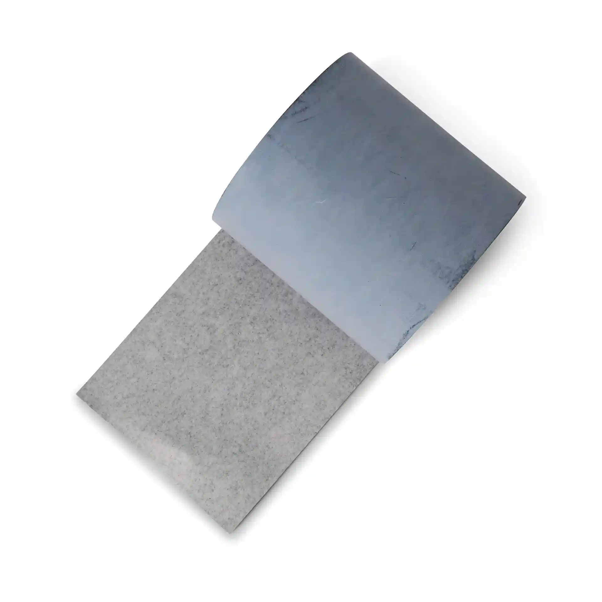 Roll of grey thermal paper cash register rolls, 80 mm wide and 80 m long, with a diameter of 77 mm.