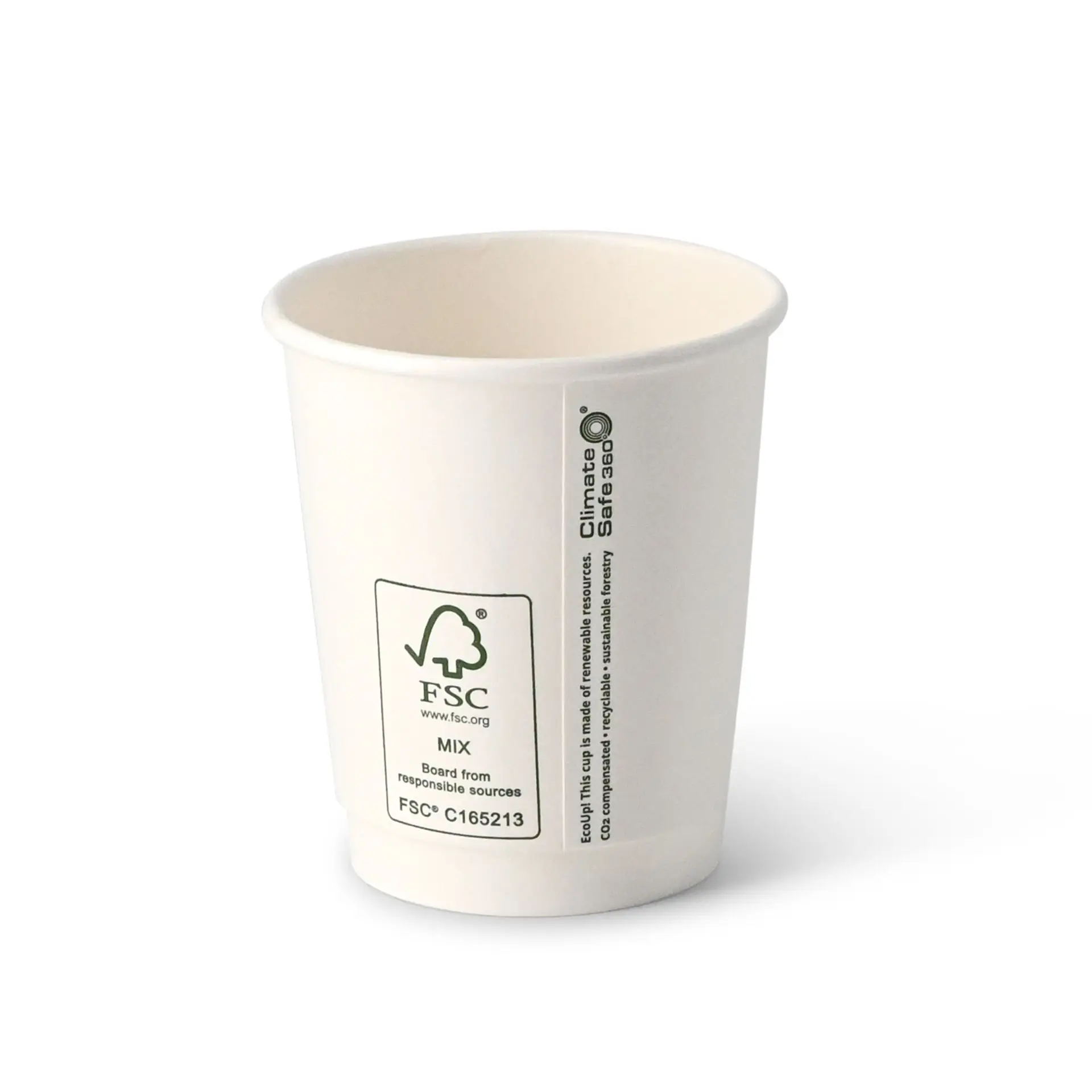 8 oz Takeaway coffee cups double wall, Ø 80 mm, white dhd046231-kaffee-to-go-becher-aus-pappe-doppelwandig-200-ml-8-oz-80-mm-weiss-2