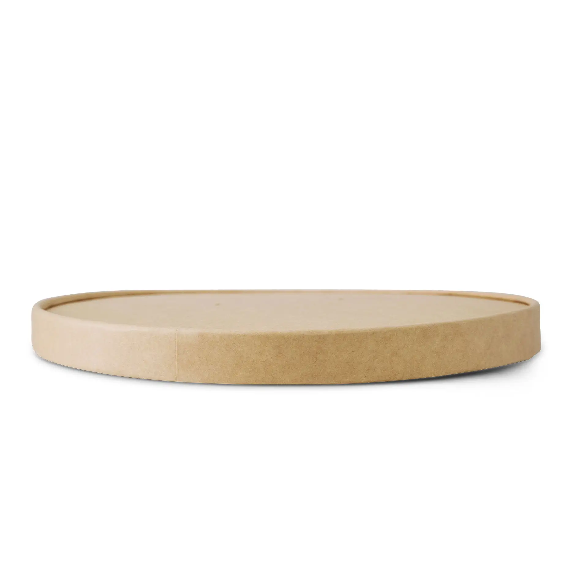 Cardboard-membrane lids (eco-friendly coating) Ø 185 mm, brown, PLA-coated Cardboard-membrane lids (eco-friendly coating) Ø 185 mm, brown, PLA-coated