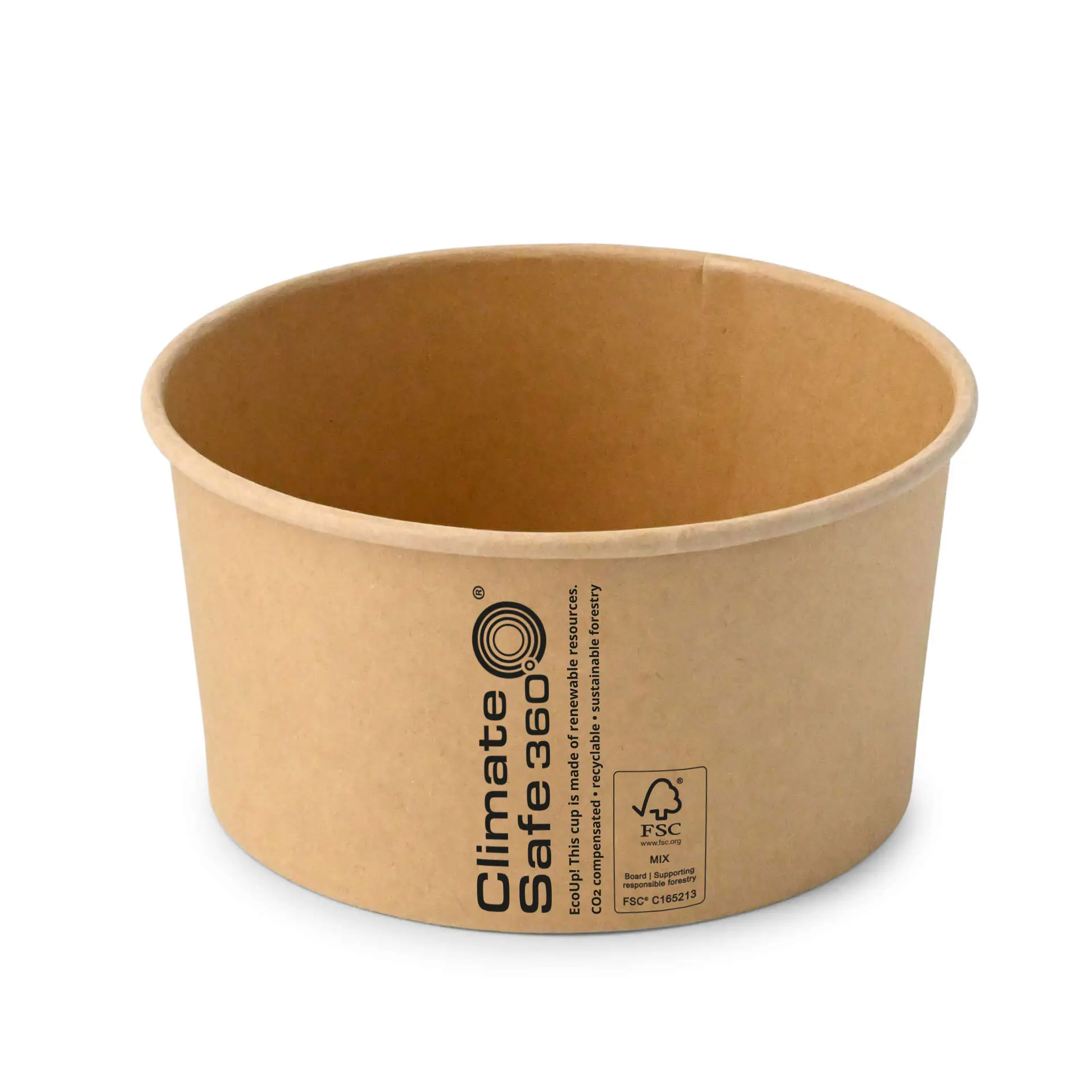 Paper bowls (coated) / Salad bowls 800 ml, Ø 150 mm, brown, round (1000 ml max. volume)