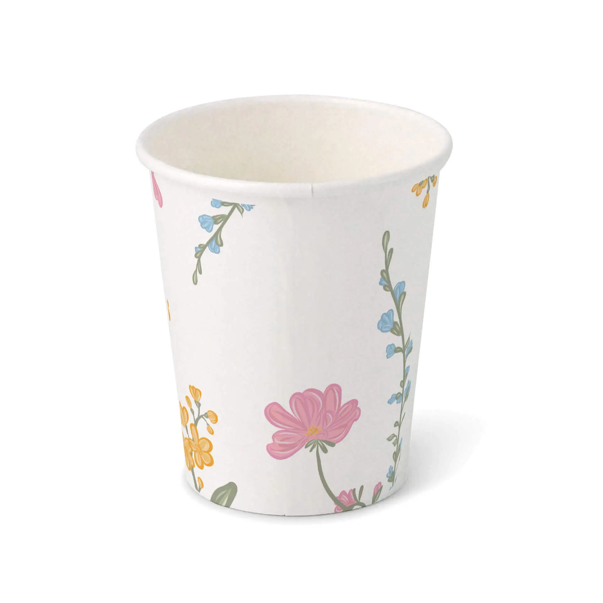 8 oz Paper cup printed with "Spring" (coated), Ø 80 mm, white