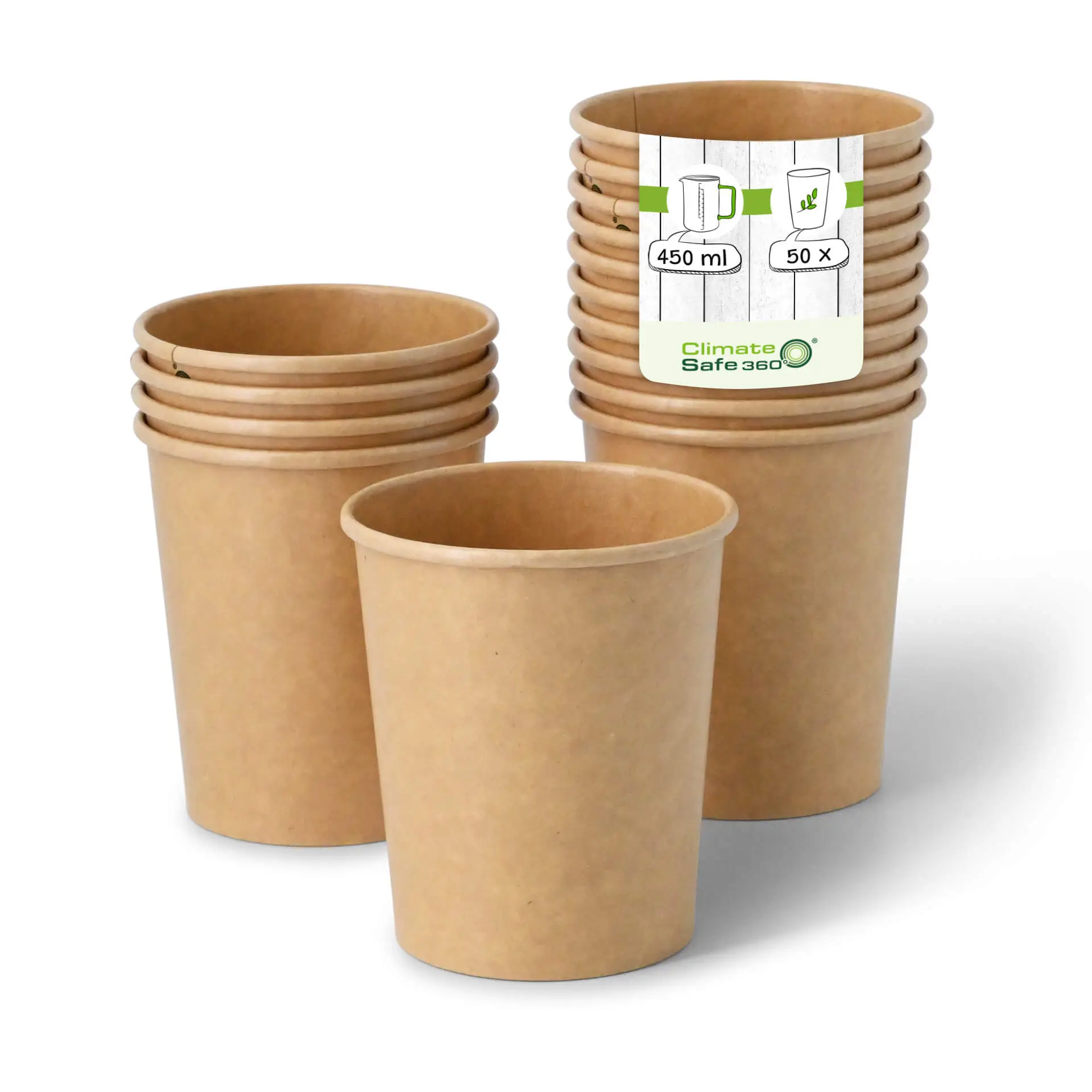 16 oz Paper Ice Cream Cups XXL, Ø 92 mm, brown