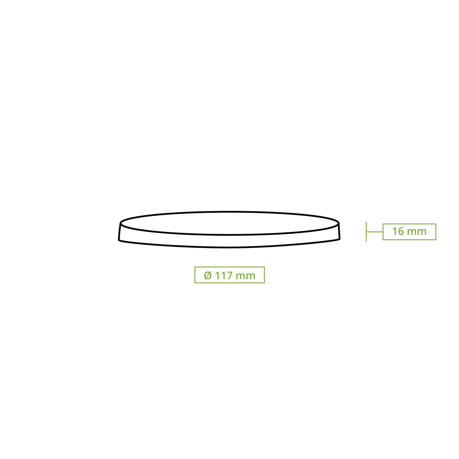 Cardboard-membrane lids (eco-friendly coating) Ø 115 mm, white