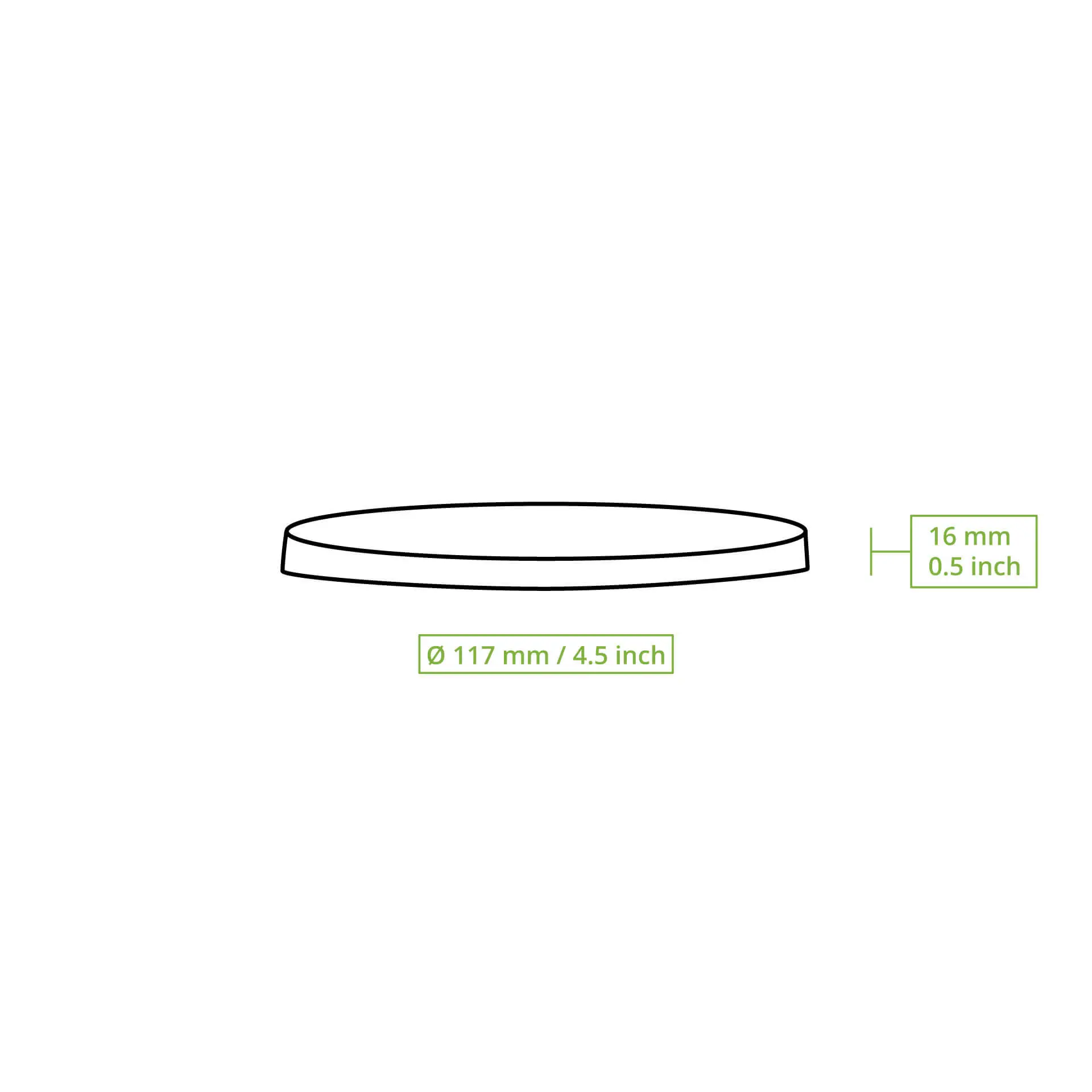 Cardboard-membrane lids (eco-friendly coating) Ø 115 mm, white Cardboard-membrane lids (eco-friendly coating) Ø 115 mm, white