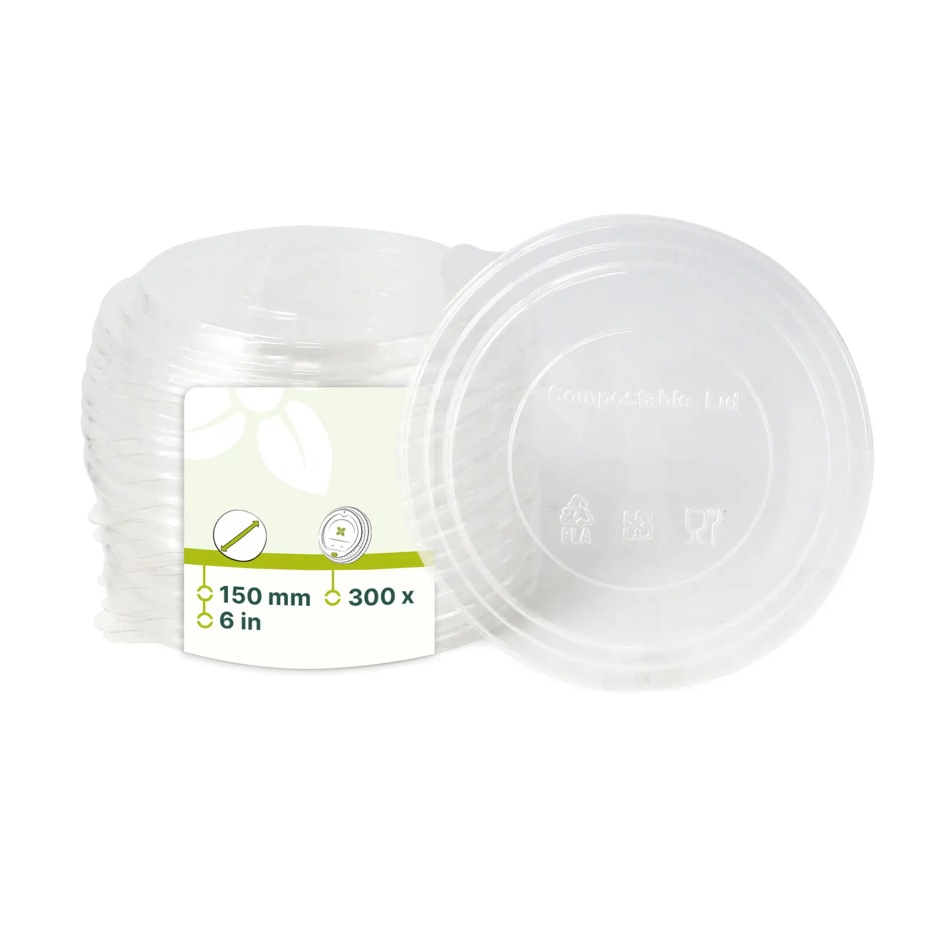 PLA lid Ø 150 mm, clear PLA lid Ø 150 mm, clear