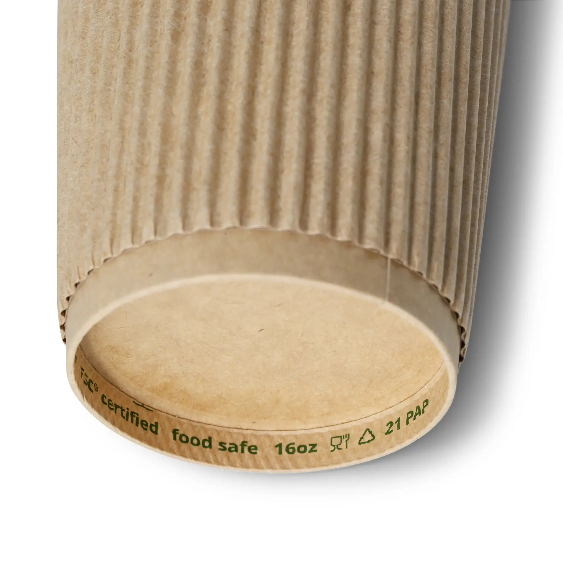 16 oz Takeaway coffee cups / Ripple cups, Ø 90 mm, kraft dhd049631-riffelbecher-kaffee-to-go-becher-400-ml-16-oz-90-mm-braun-4