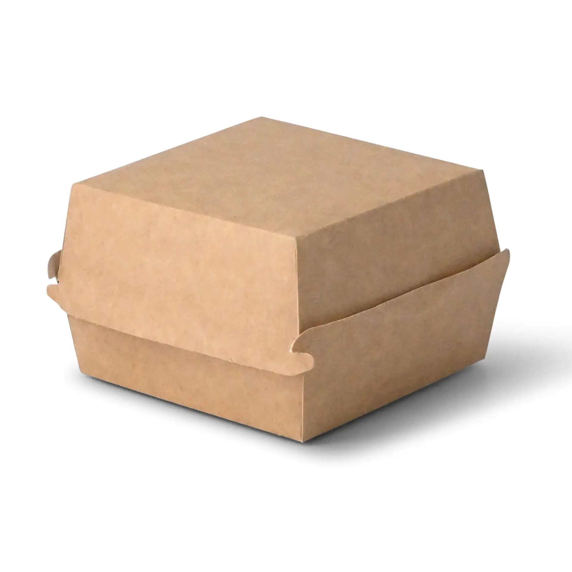Takeaway burger box 11 x 11 x 8 cm, kraft-white
