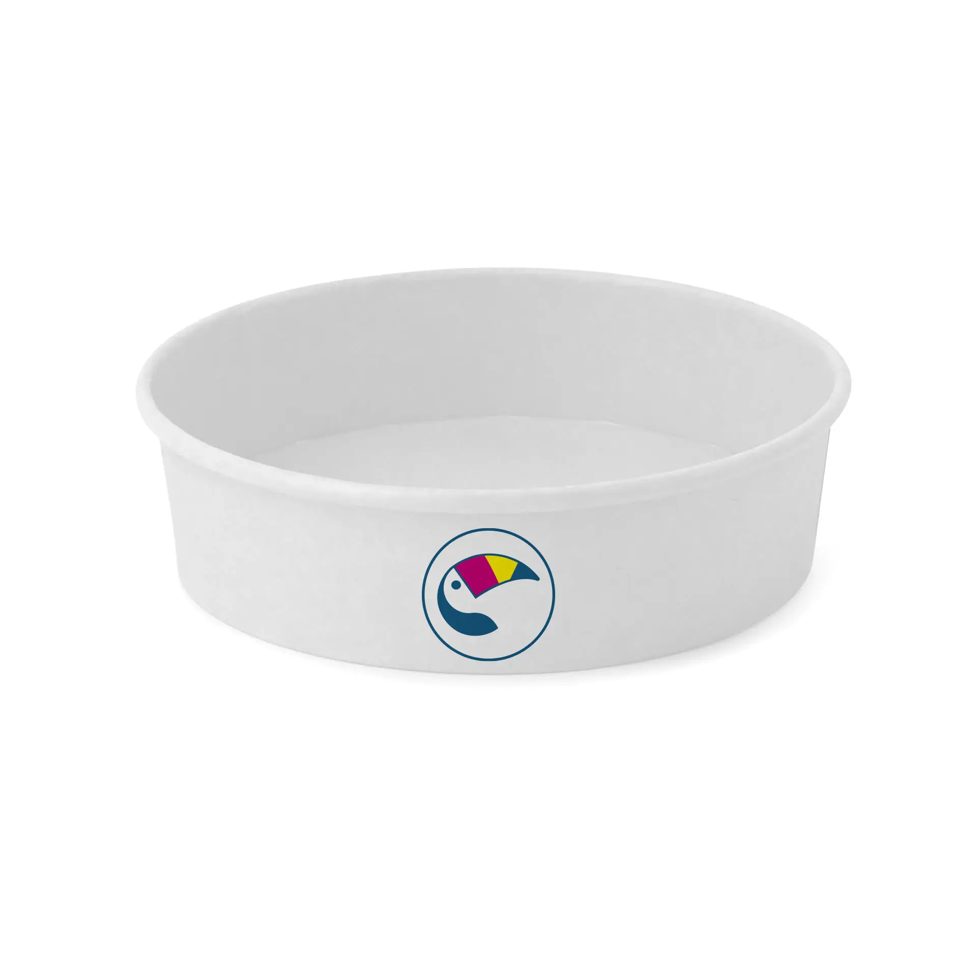 Custom salad bowls / Printed bowls, 700 ml, Ø 185 mm, white, PE-coated