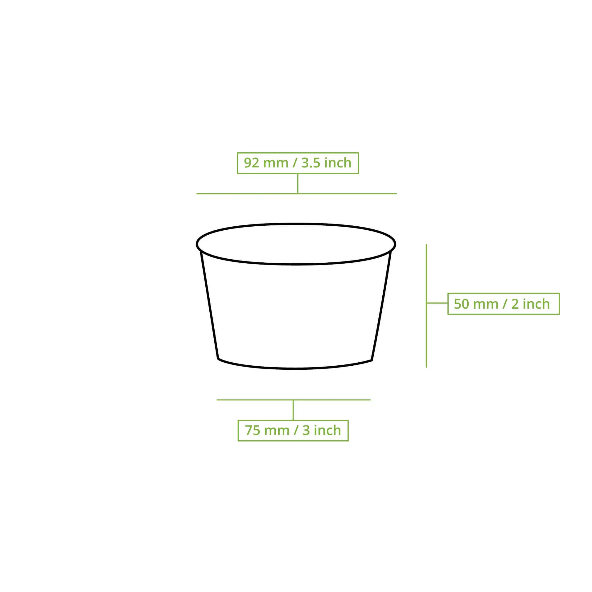 6 oz, max. 7.5 oz Paper Ice Cream Cups S, Ø 92 mm, white 6 oz, max. 7.5 oz Paper Ice Cream Cups S, Ø 92 mm, white