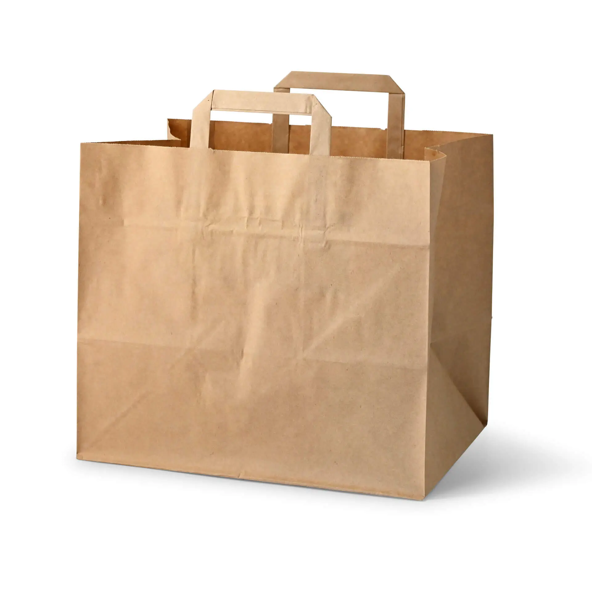 Recycling paper-carrier bags XXL, 32 x 21 x 27 cm, kraft