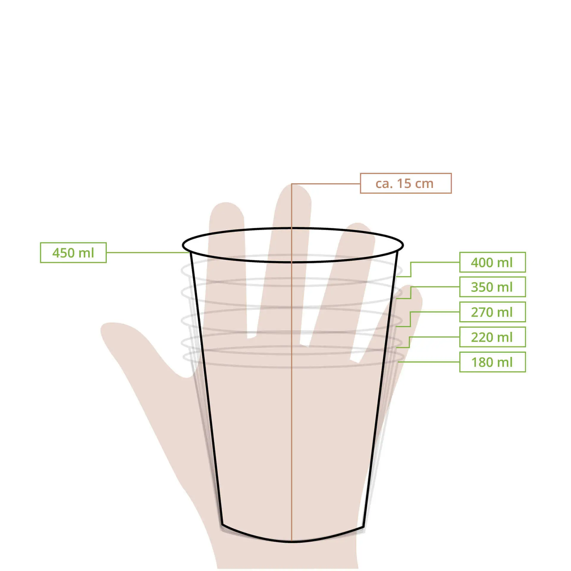 16 oz Paper Ice Cream Cups XXL, Ø 92 mm, white