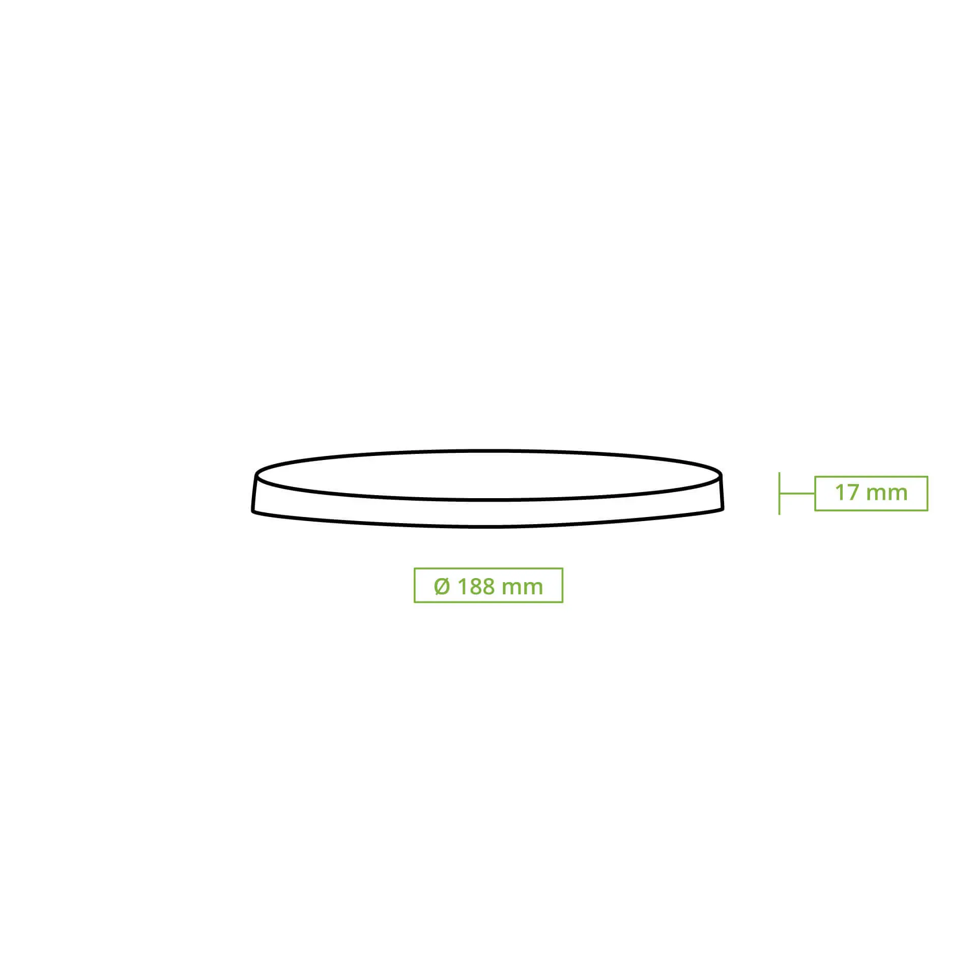Paper cup lids membrane Ø 185 mm, brown, PLA-coated