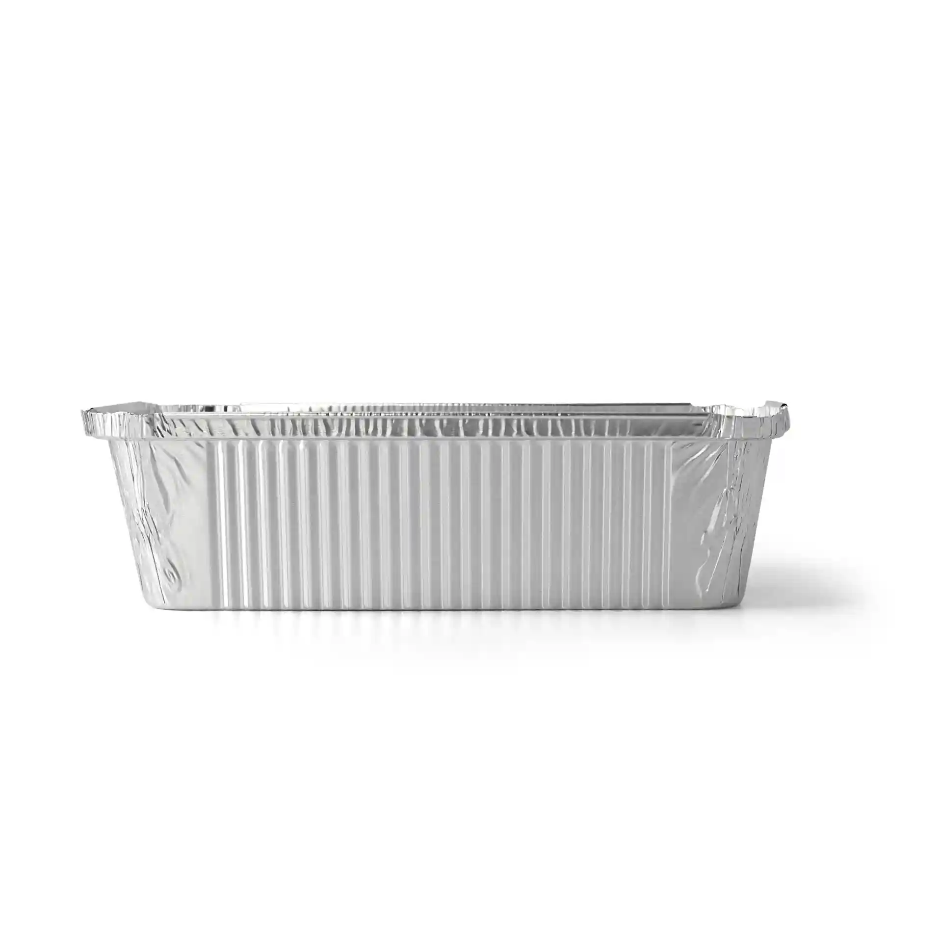 Rectangular aluminium container measuring 21.8 x 11.3 x 5.4 cm with a capacity of 900 ml.