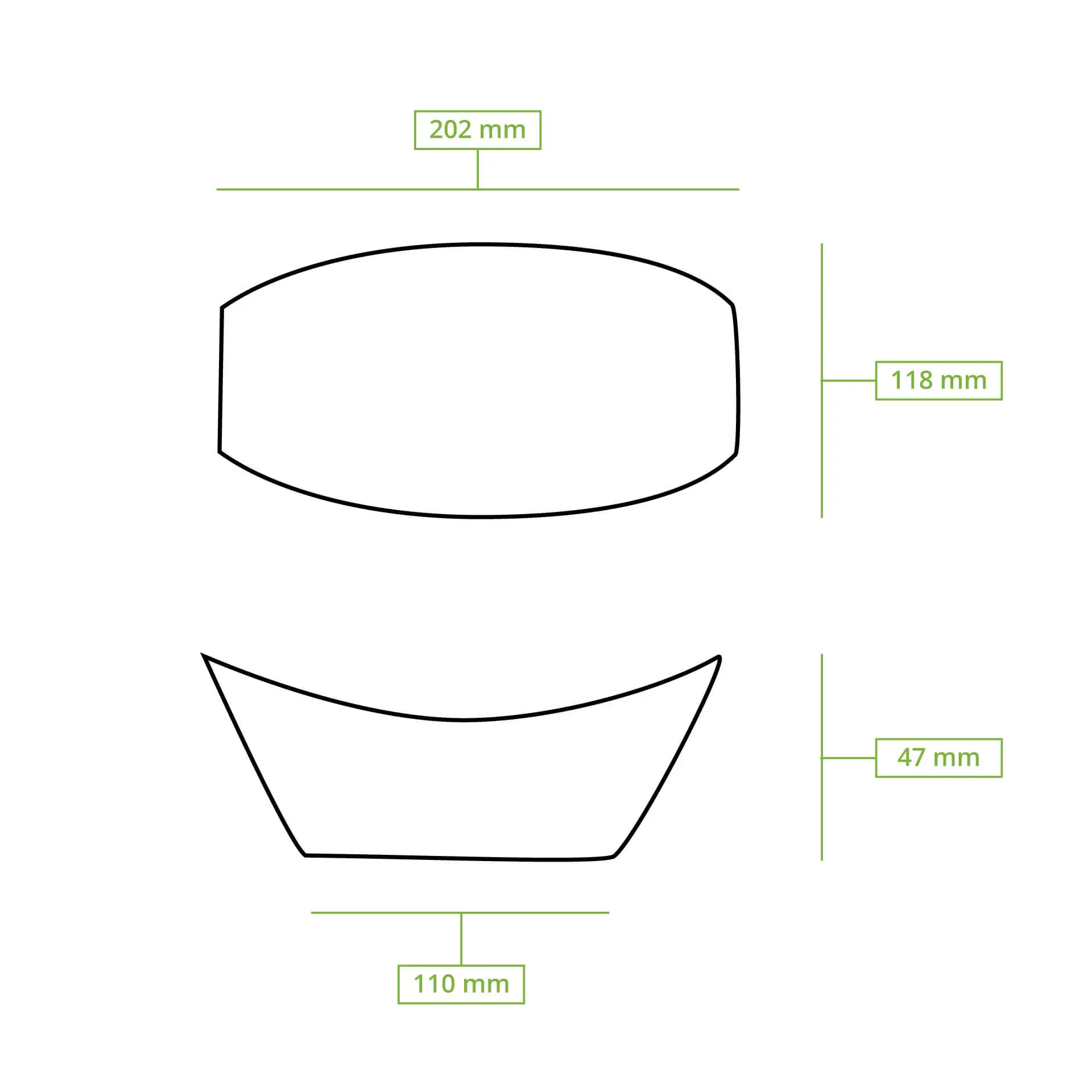 Palm leaf boats "Palmware®" 20 cm