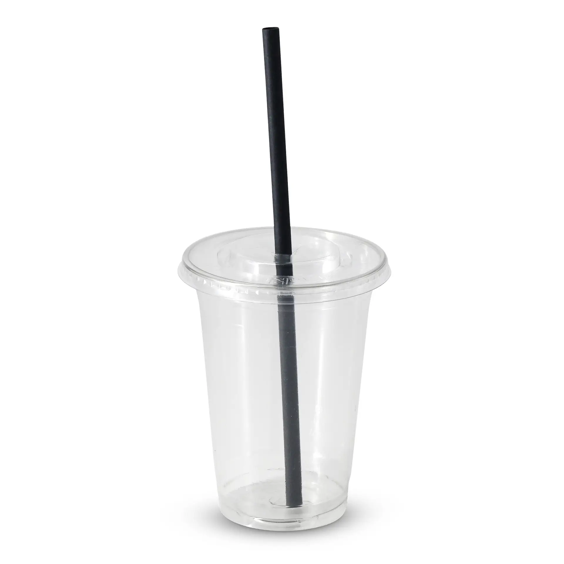 Jumbo drinking straw 23 cm, Ø 0,8 cm, black, vertically rolled