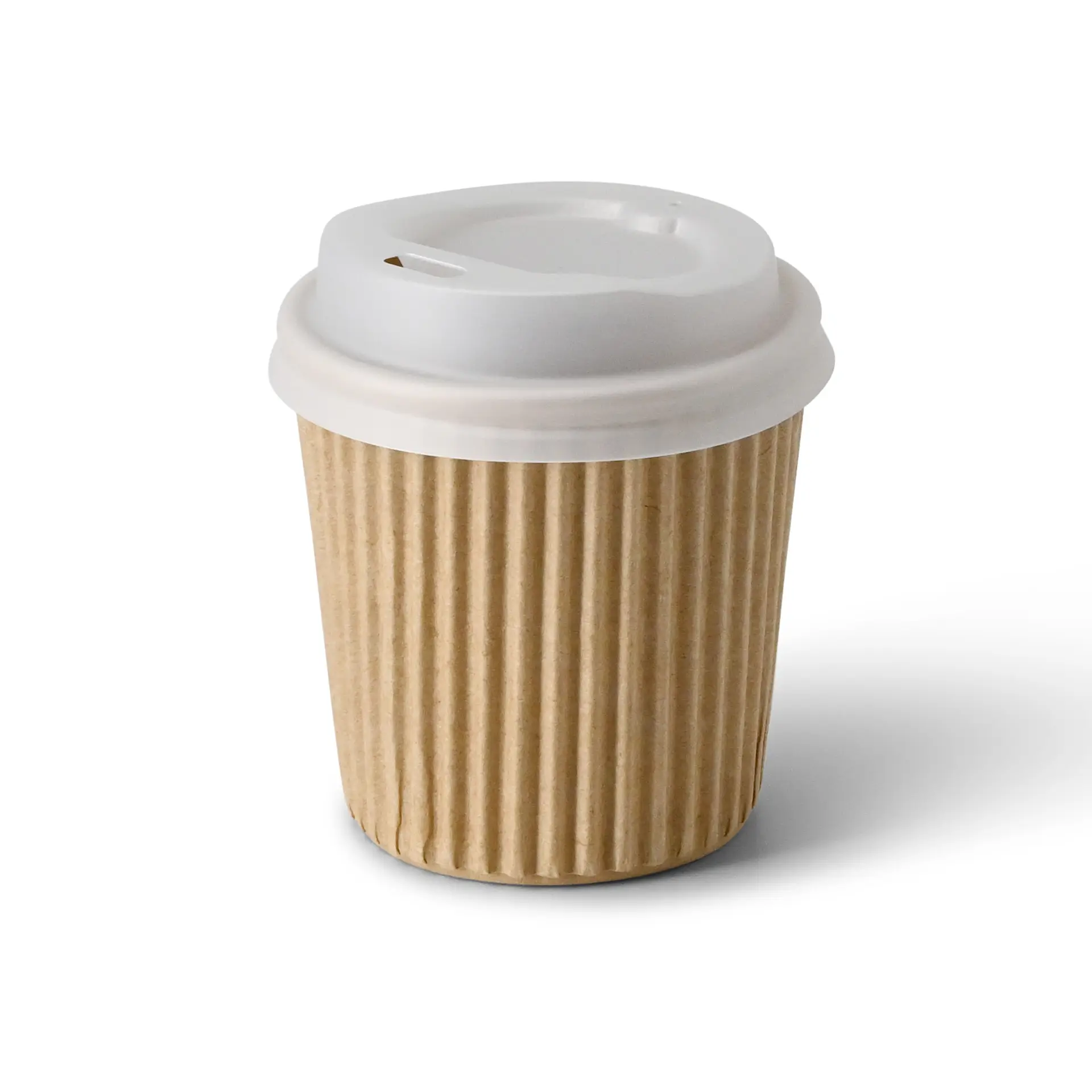 4 oz Takeaway coffee cups / Ripple cups, Ø 62 mm, kraft