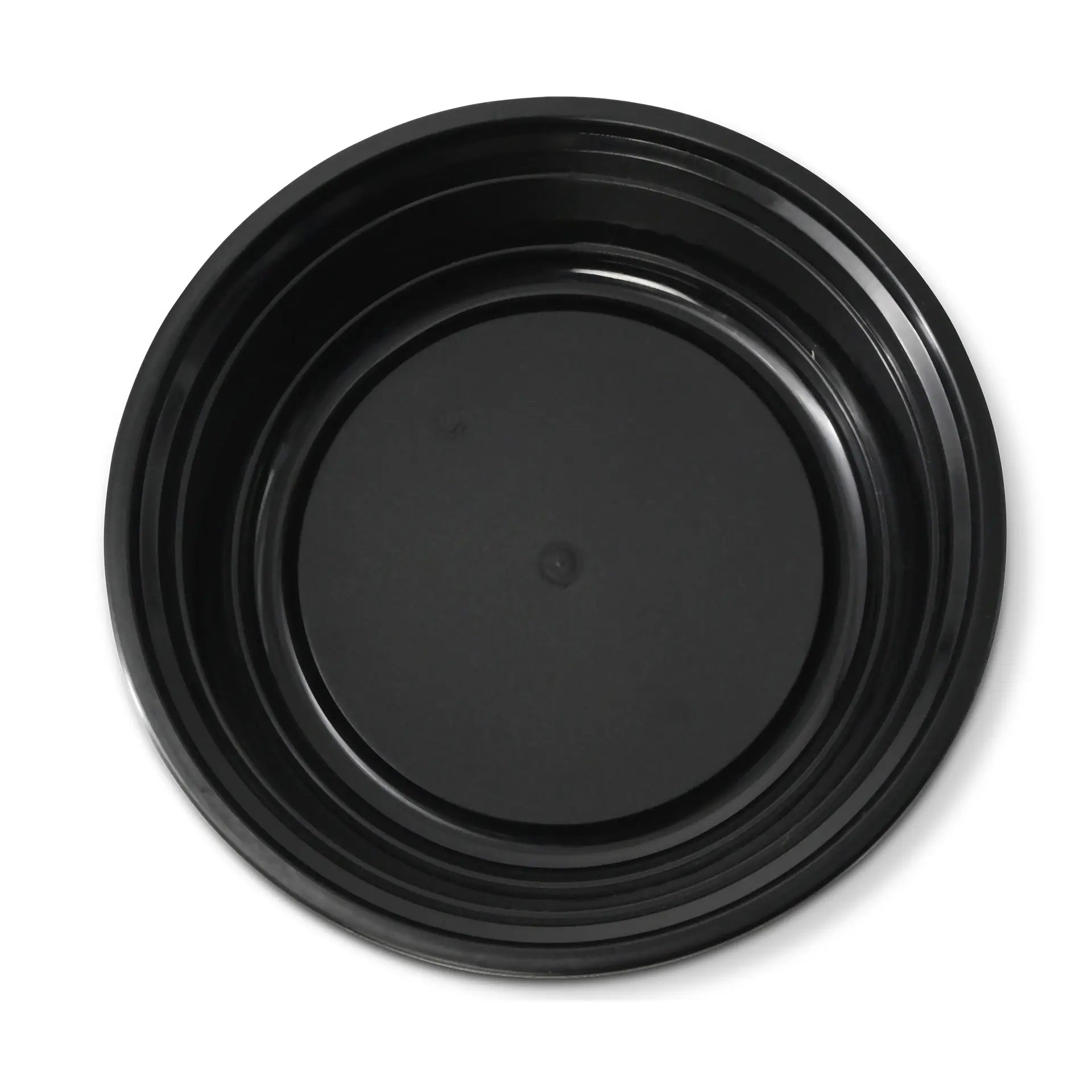 Reusable plate made of PP 700 ml, round, black