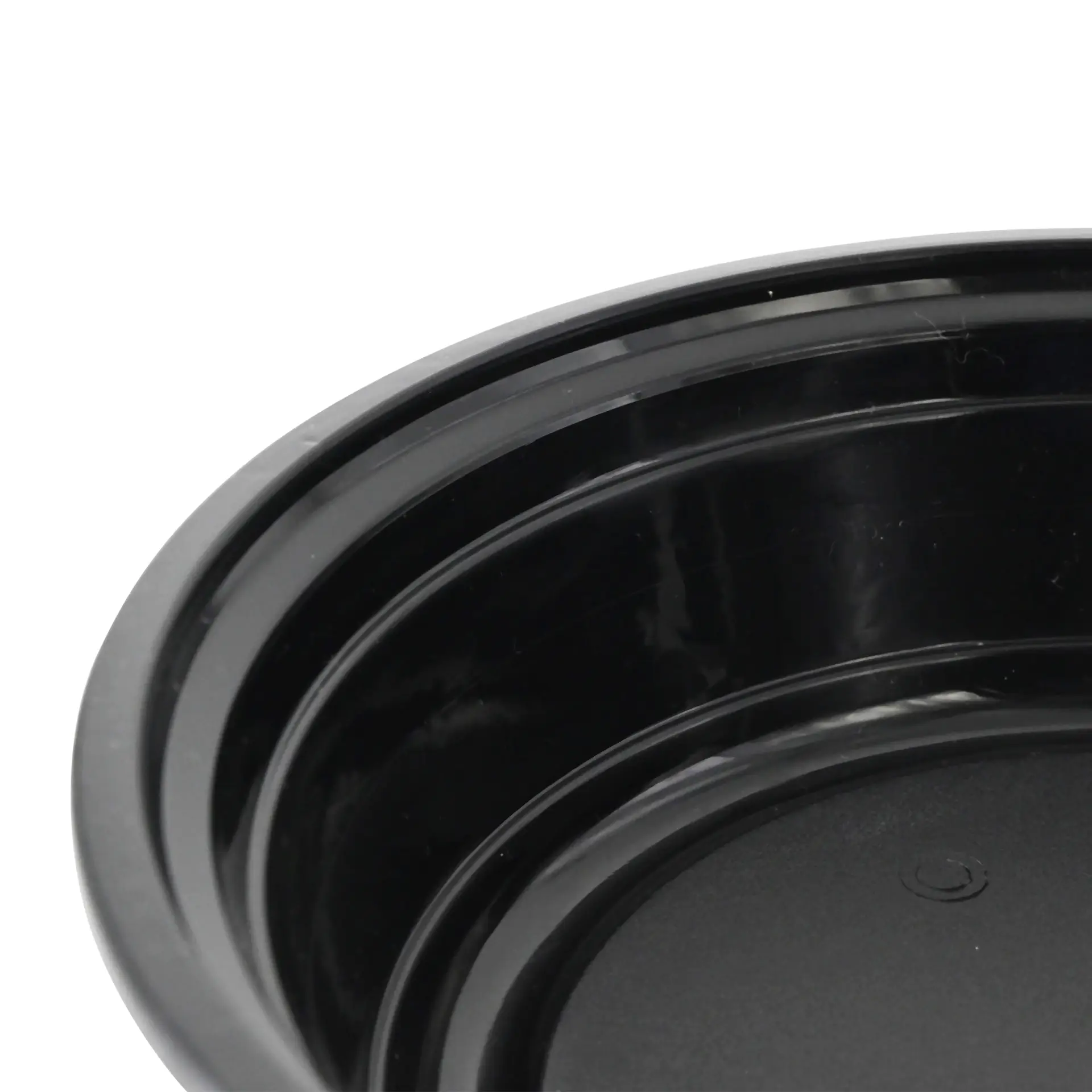 Reusable plate made of PP 700 ml, round, black