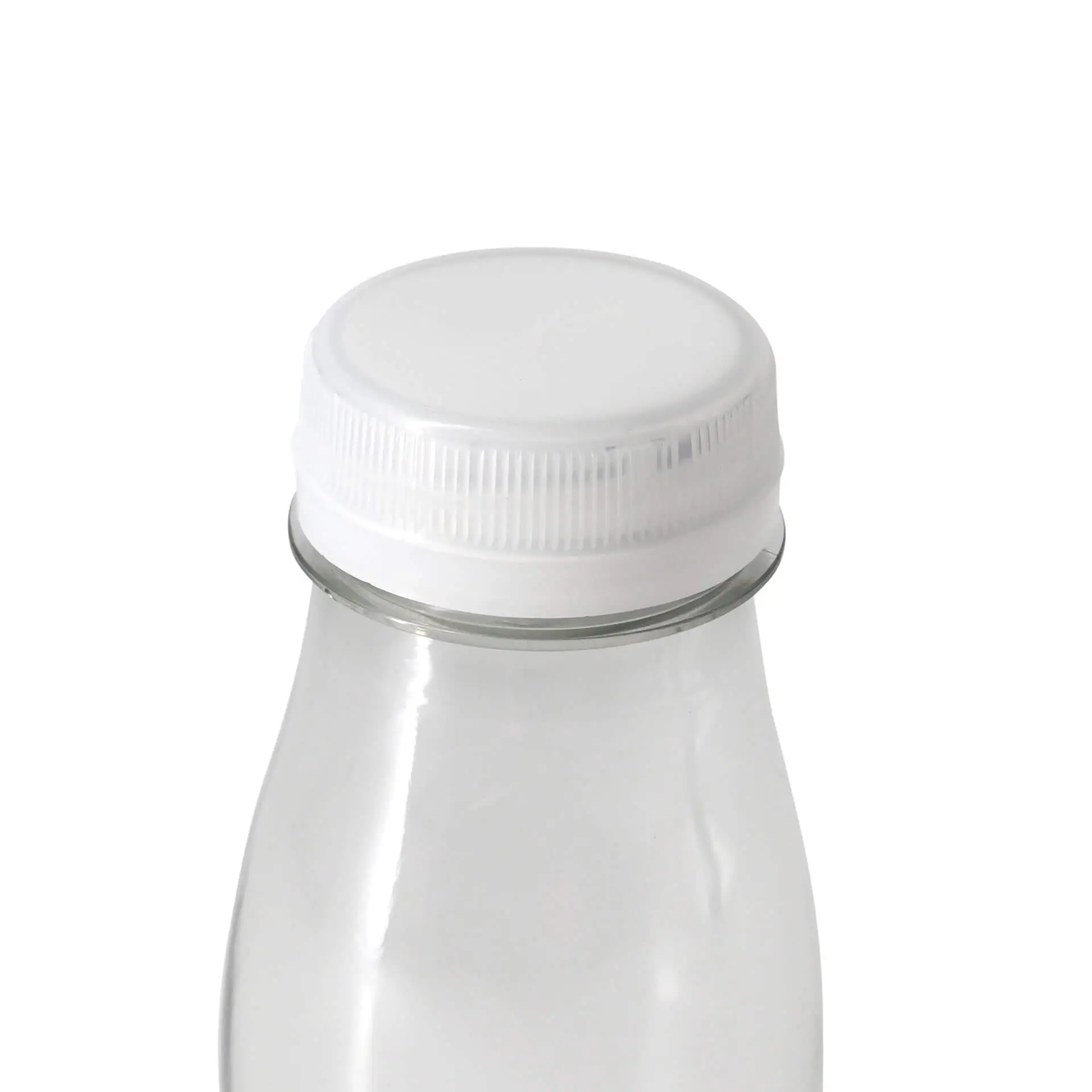 250 ml / 9 oz rPET-bottles, clear, white lid dcd03033-rpet-flaschen-250-ml-klar-deckel-weiss-2