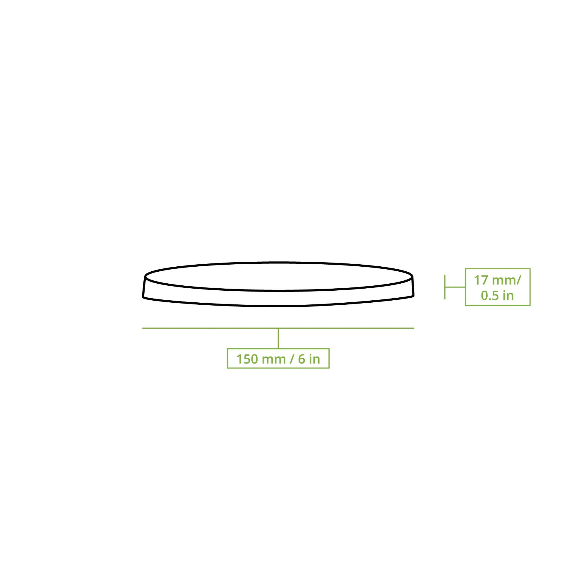 Cardboard Membrane Lid (bio-coated) Ø 150 mm, white