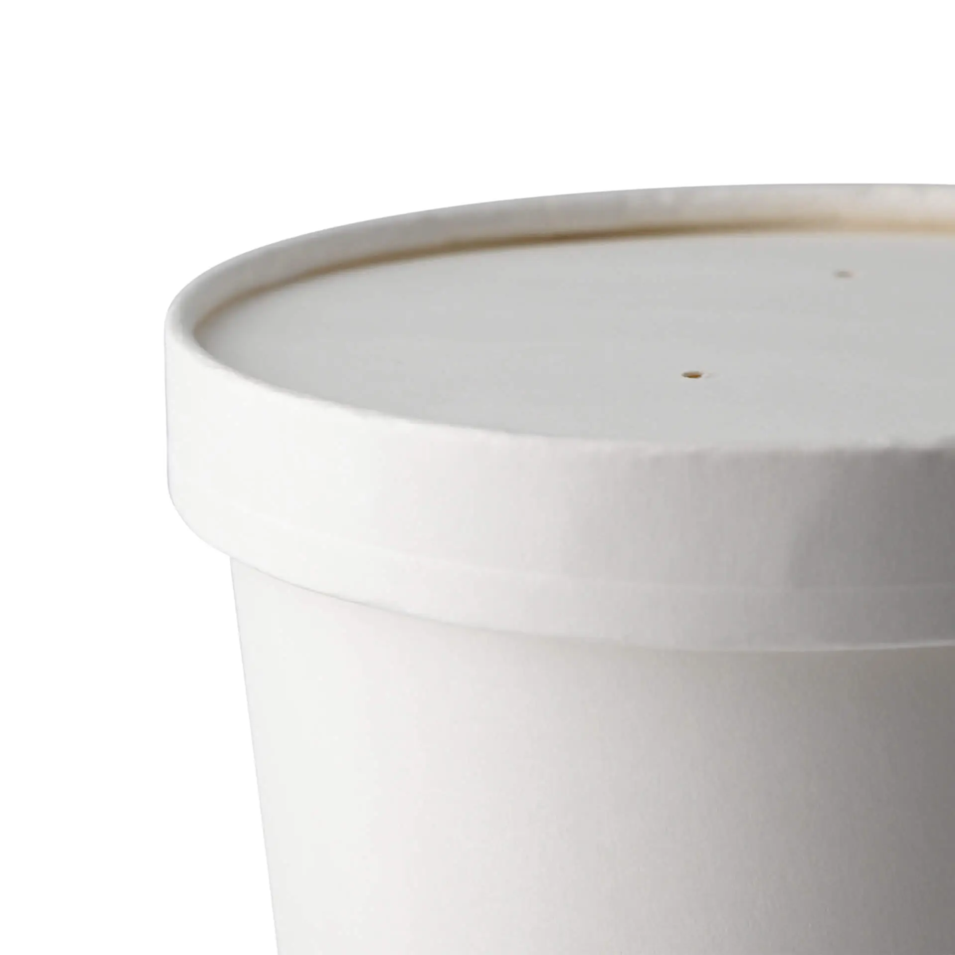 Cardboard-membrane lids (eco-friendly coating) Ø 115 mm, white