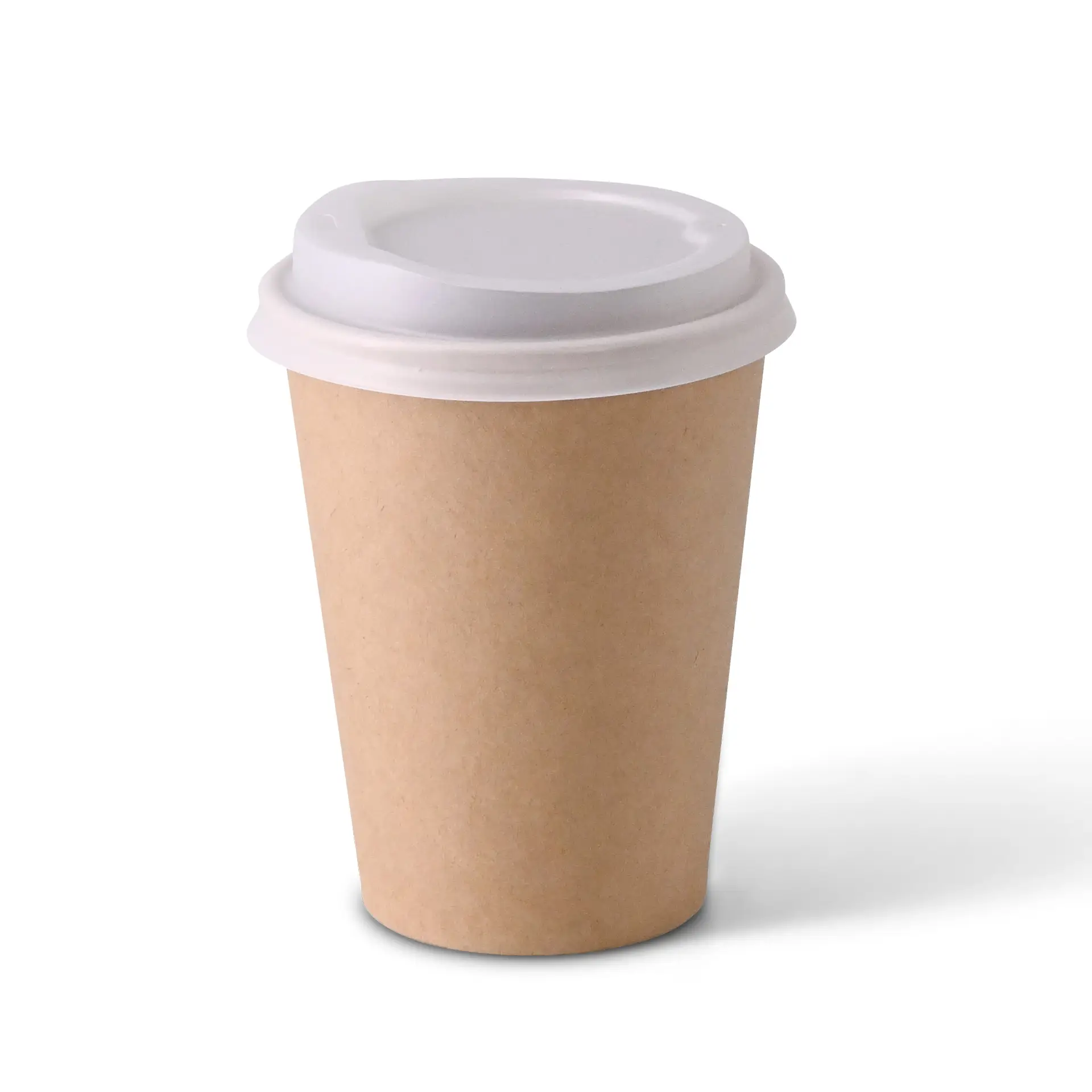 Paper cup 300 ml / 12 oz, Ø 90 mm, single wall, brown, PLA-coated
