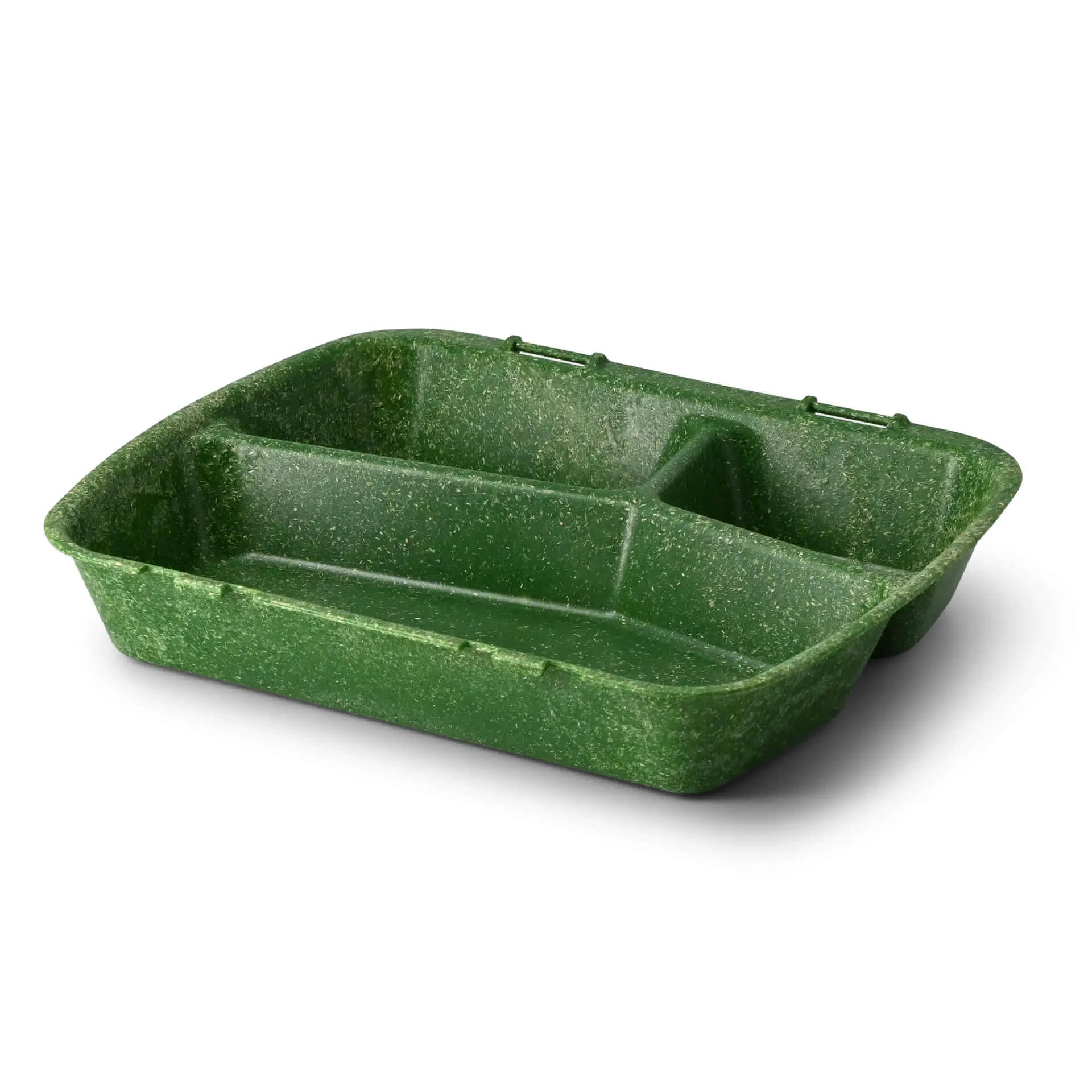 Reusable meal container "merways Box" 24.5 x 20 x 4.5 cm, 3 compartments, HP4/3, spinach green / dark green dfc008461-mehrweg-menue-behaelter-merways-box-245-x-20-x-45-cm-3-kammern-hp43-spinat-dunkelgruen-1