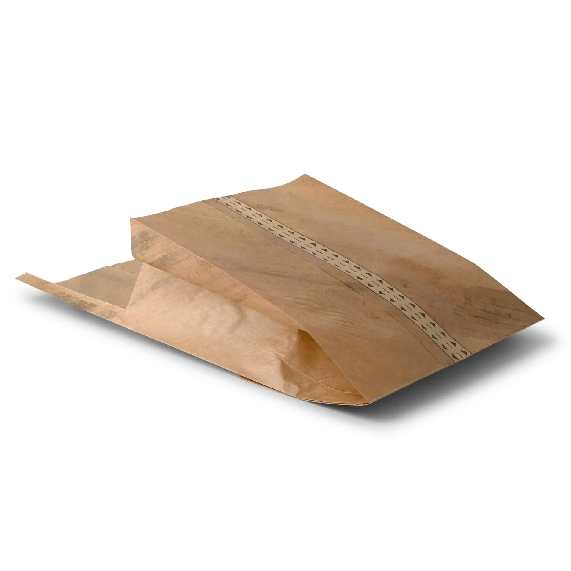 Paper burger bag 15 x 16.5 x 8.5 cm, kraft, with adhesive seal