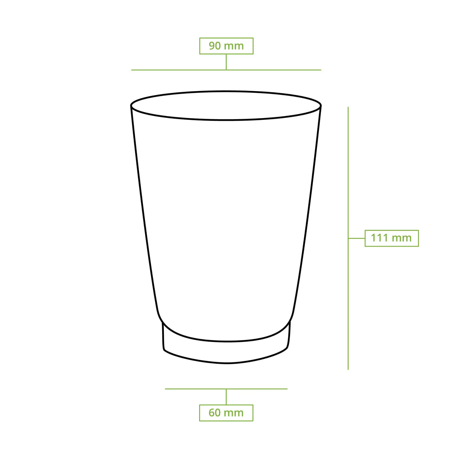 12 oz Takeaway coffee cups double wall, Ø 90 mm, kraft
