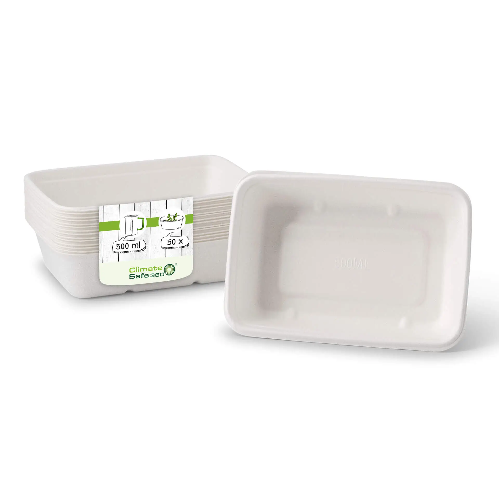 Sugarcane-bowls 17 x 12 x 5 cm 500 ml, rectangular Sugarcane-bowls 17 x 12 x 5 cm 500 ml, rectangular