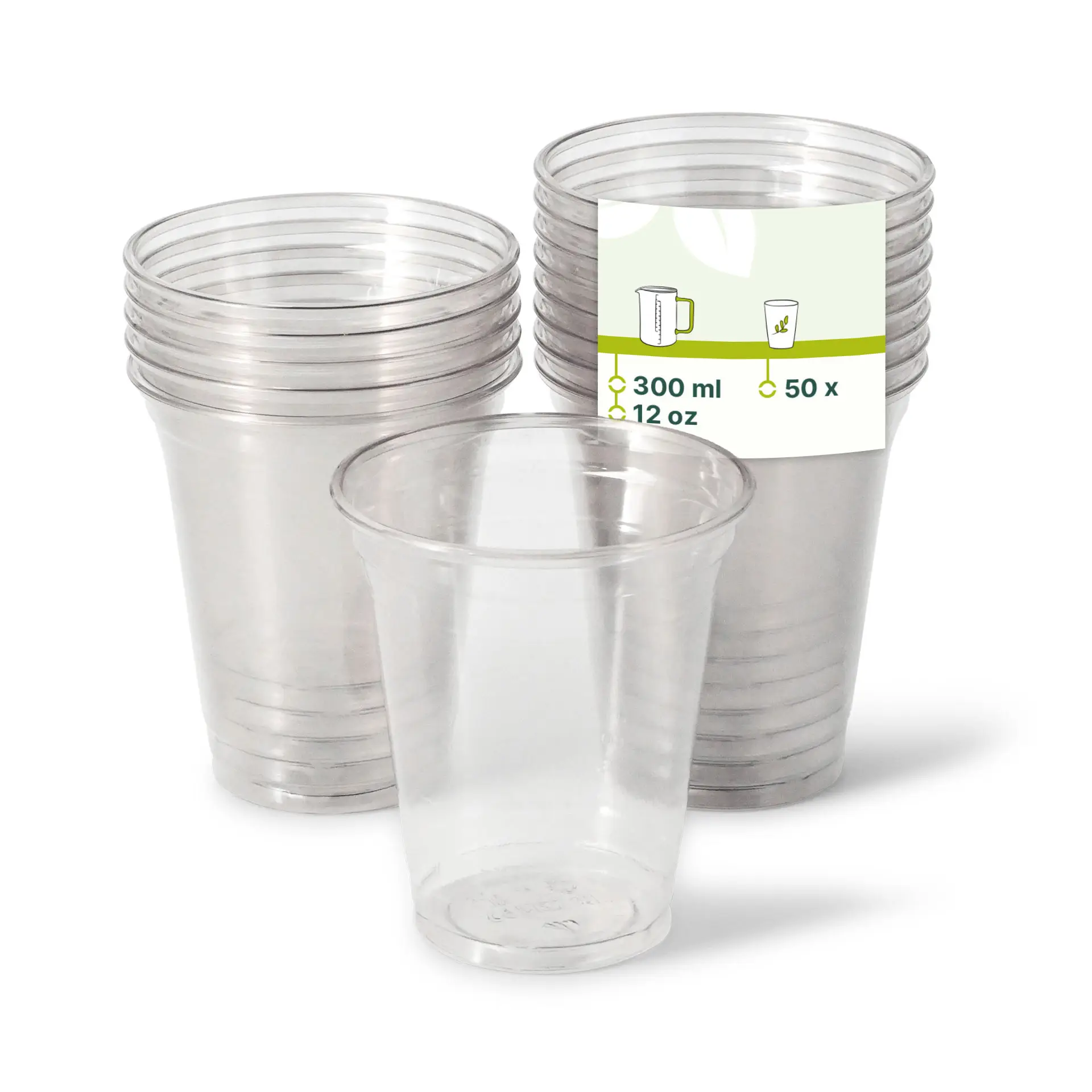 12 oz rPET clear cups, Ø 95 mm 12 oz rPET clear cups, Ø 95 mm