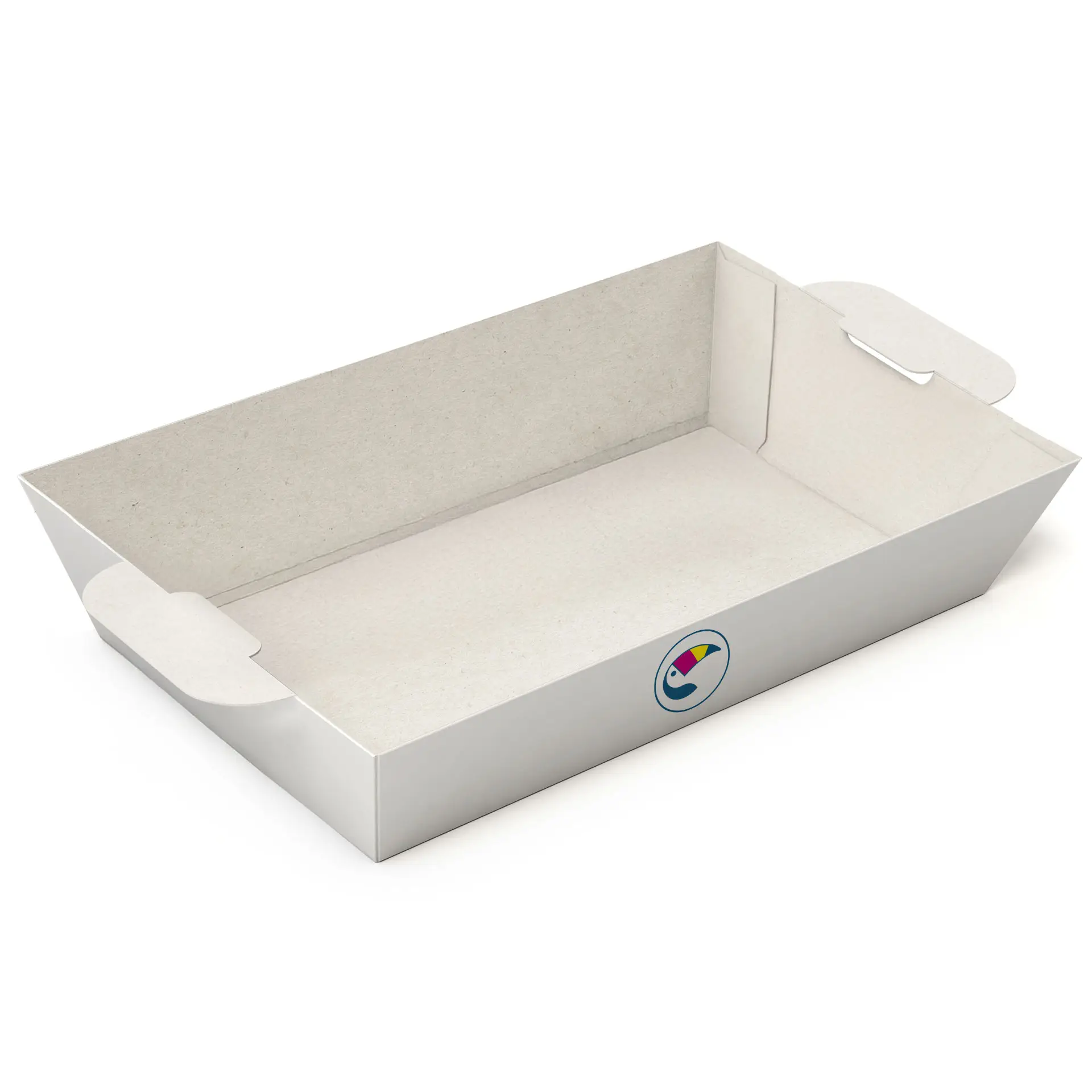 Print snack trays, 19.7 x 13.7 cm, white, rectangular