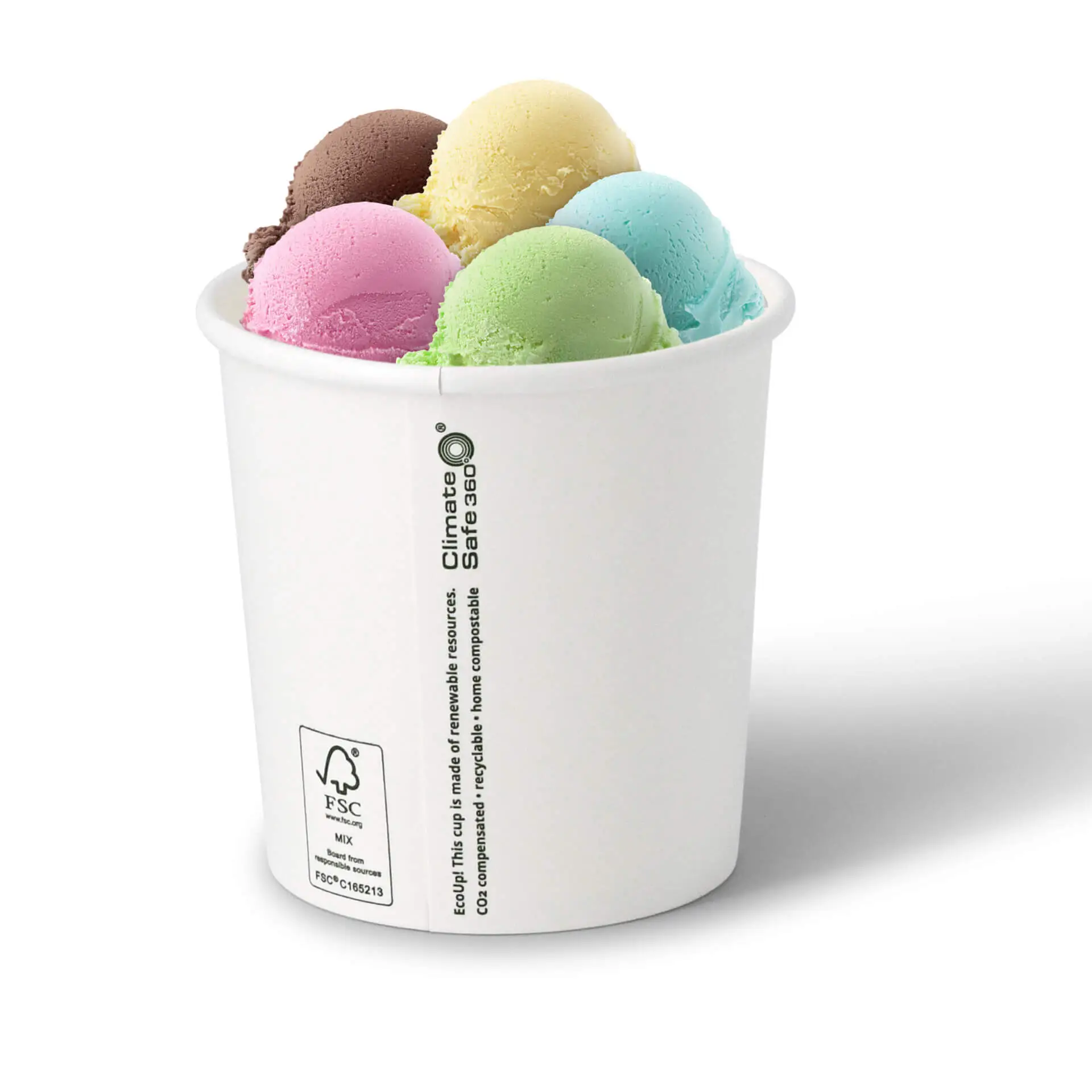 12 oz, max. 14 oz Paper Ice Cream Tubs XL, Ø 92 mm, white