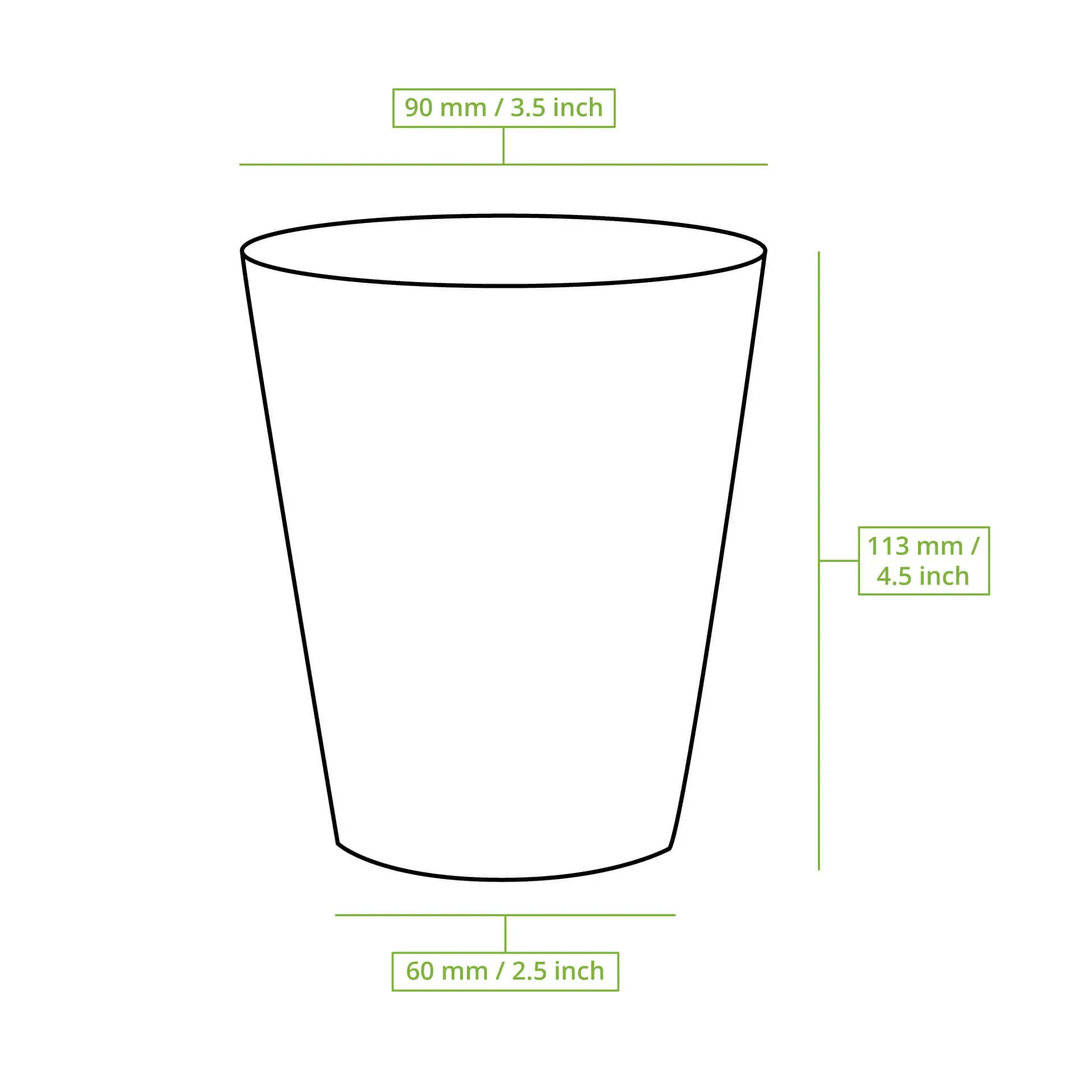16 oz Reusable Cup (Ribbed) Ø 90 mm, cream white