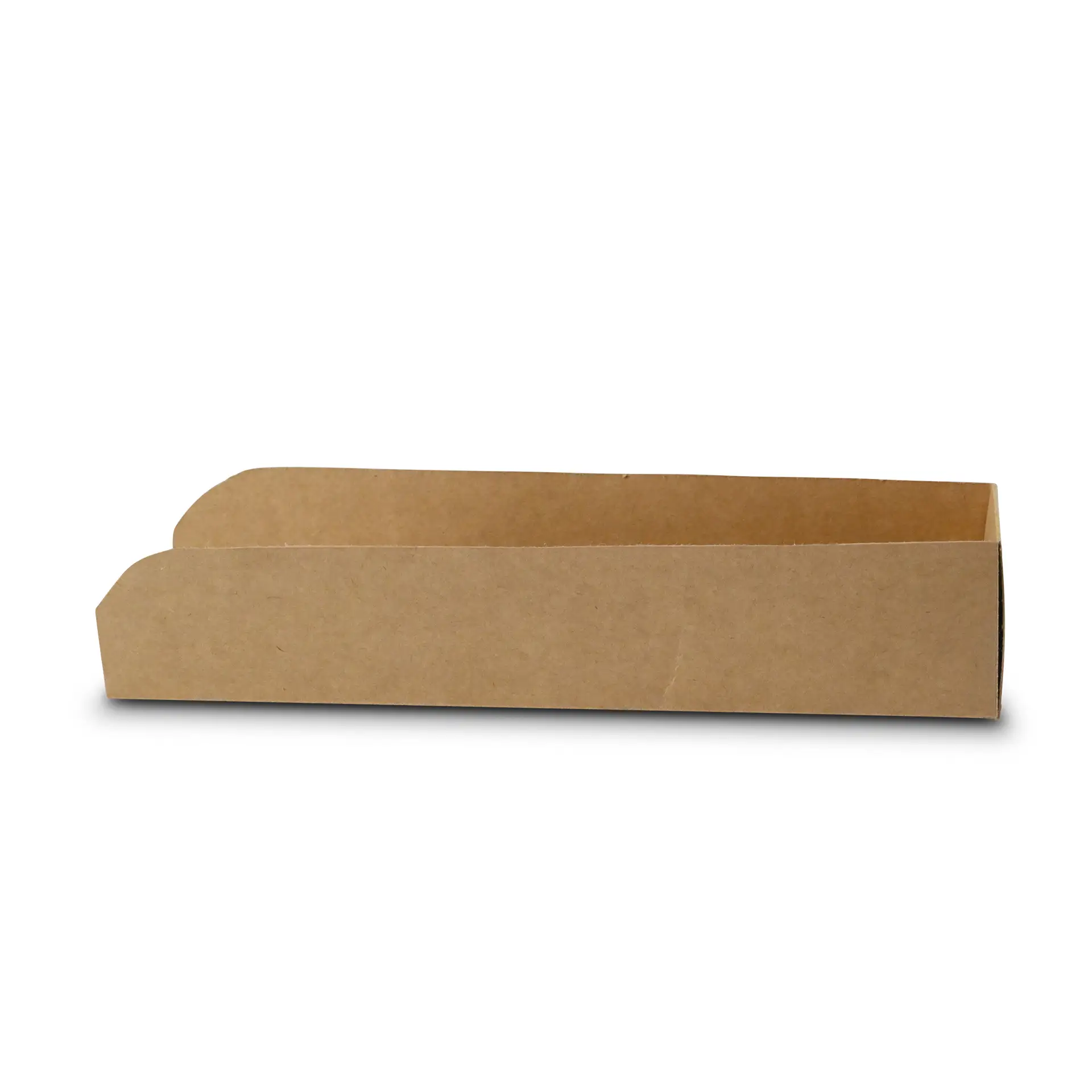 Hot dog tray, kraft 18 x 5 cm, foldable Hot dog tray, kraft 18 x 5 cm, foldable