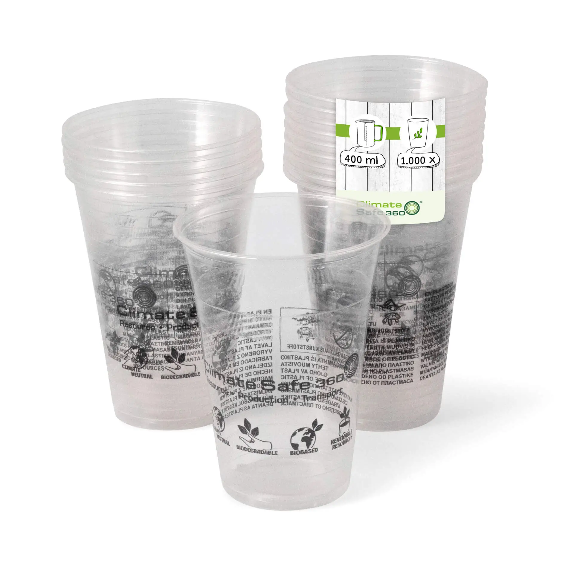 16 oz PLA Smoothie Cups, Ø 96 mm