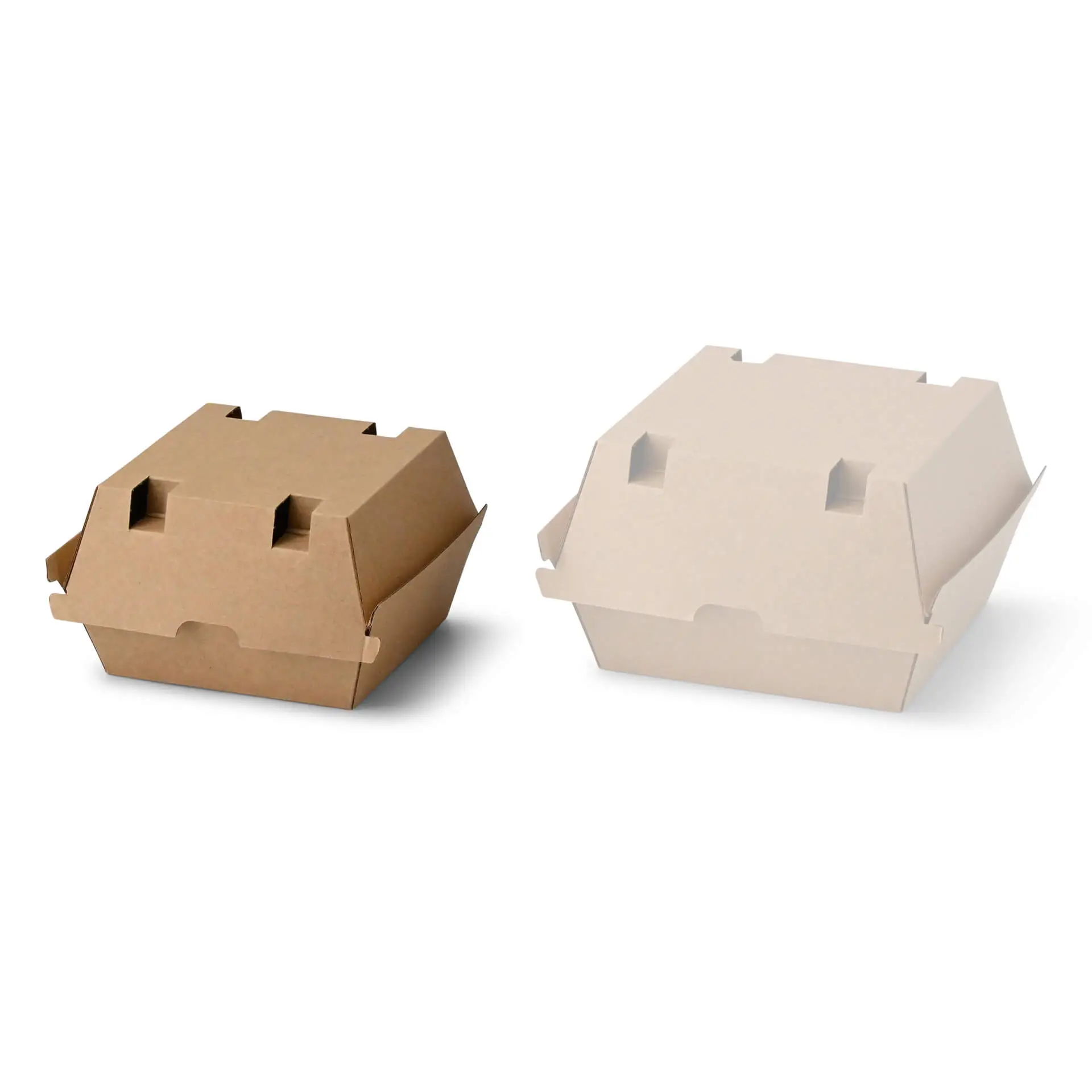 Takeaway-burger boxes 13 x 14 x 8 cm, kraft board Takeaway-burger boxes 13 x 14 x 8 cm, kraft board