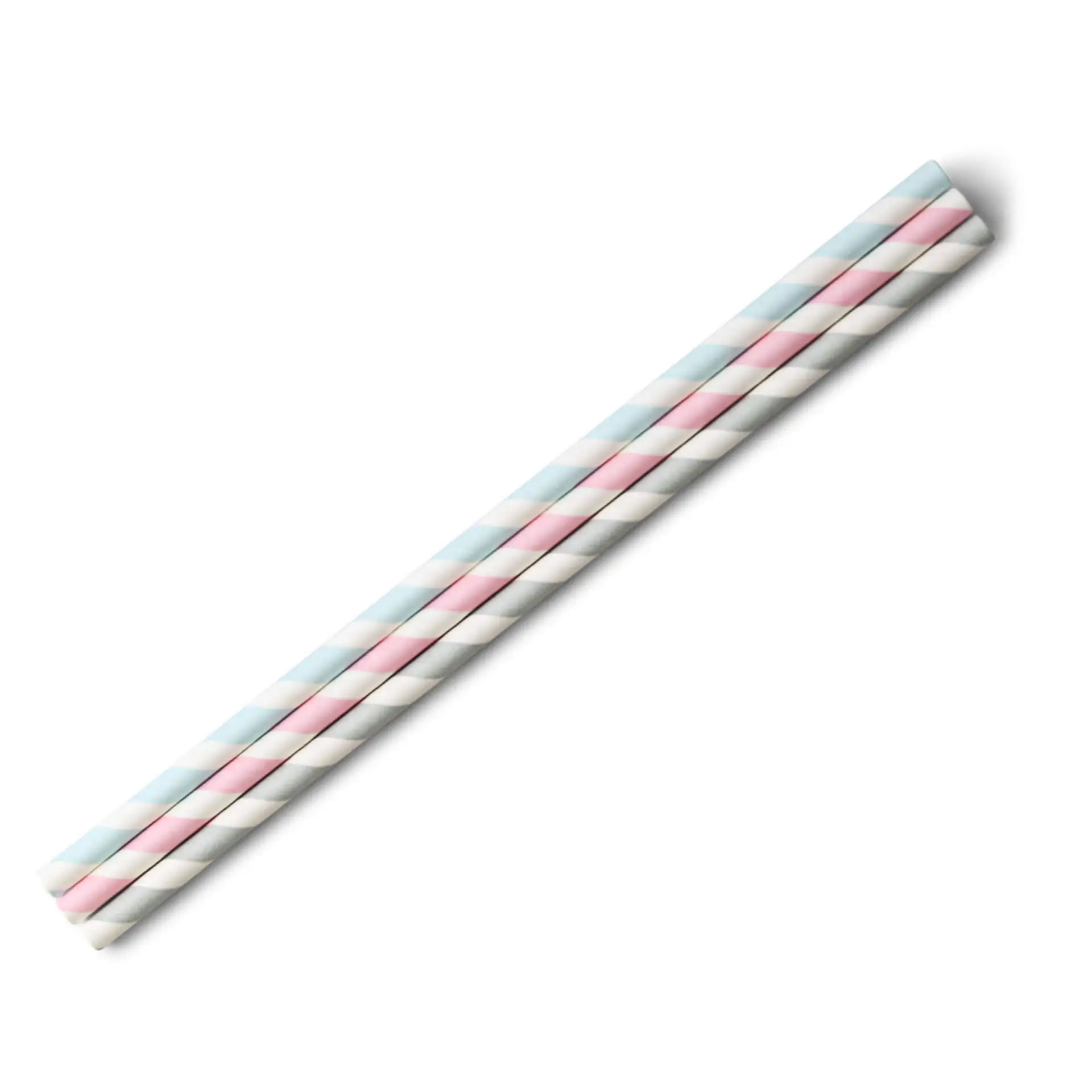 20 cm, Ø 0.6 cm Paper-straws, pastel striped