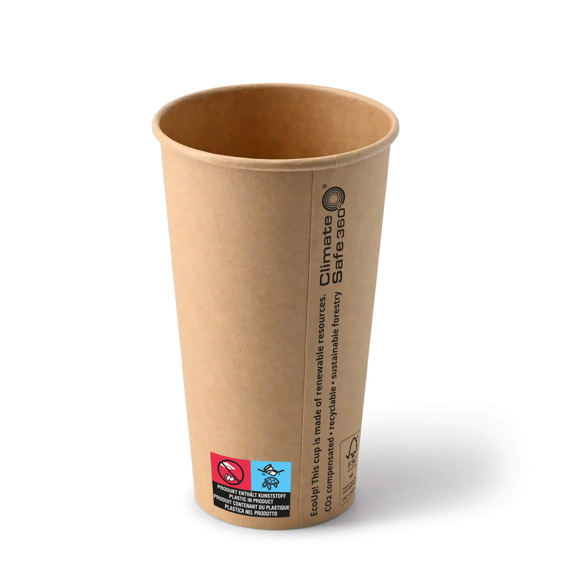 20 oz Paper cups (coated), Ø 90 mm, brown con10020-01-0-pappbecher-beschichtet-500-ml-20-oz-90-mm-braun-2