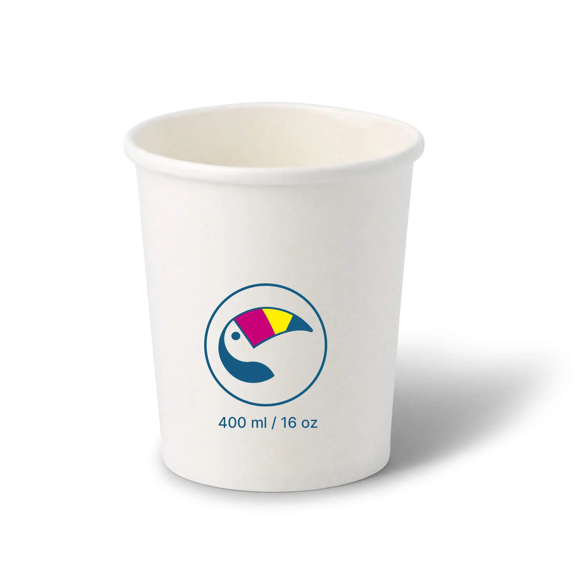 Print ice cream cups (optional with lid), 400 ml / 16 oz, white, PE-coated