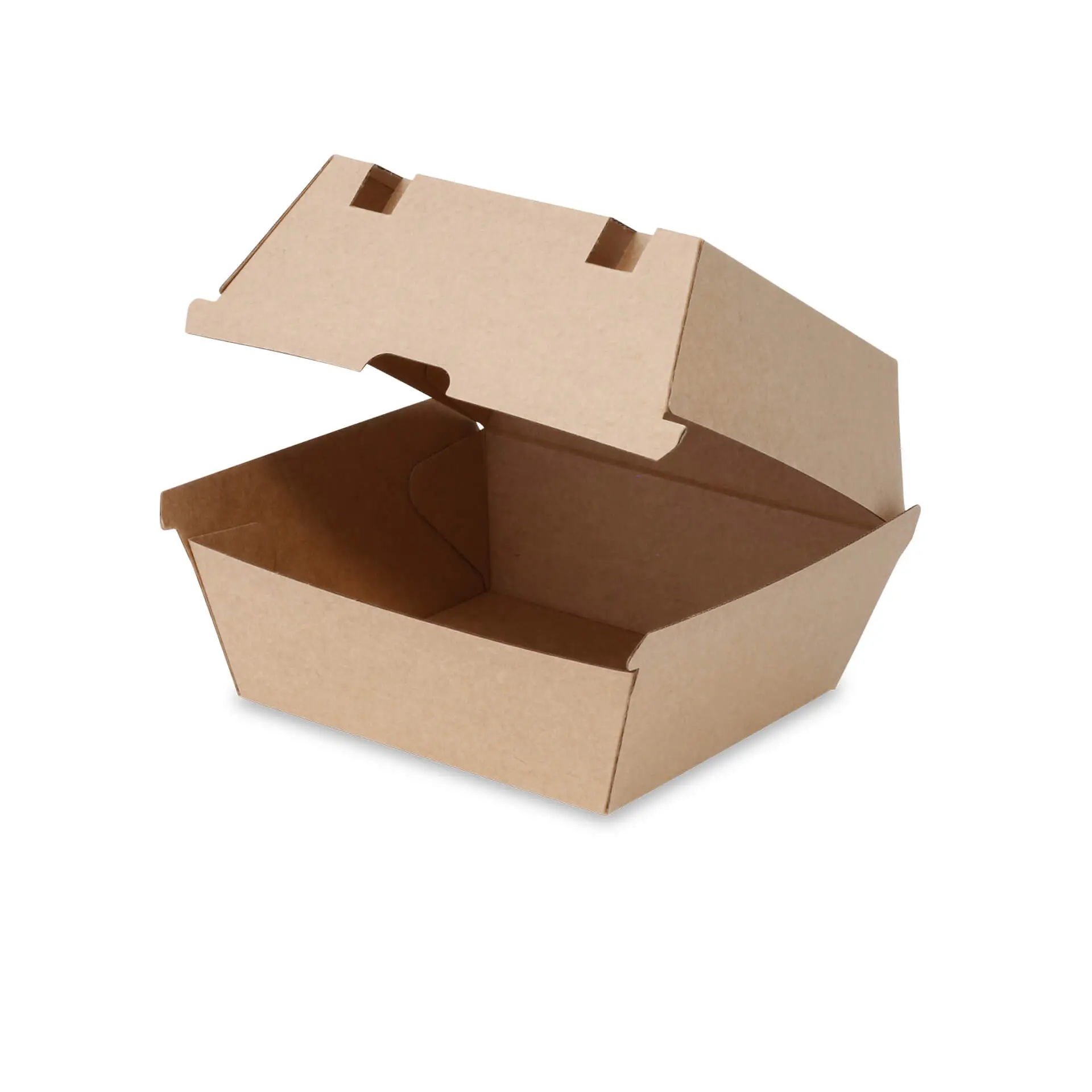 Takeaway-burger boxes 16.8 x 15.8 x 9.8 cm, kraft board