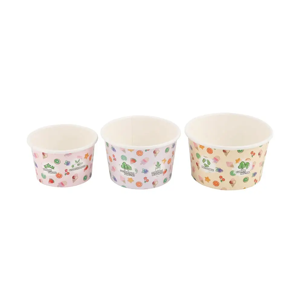 Paper Ice Cream Container 150 ml / 6 oz, yellow