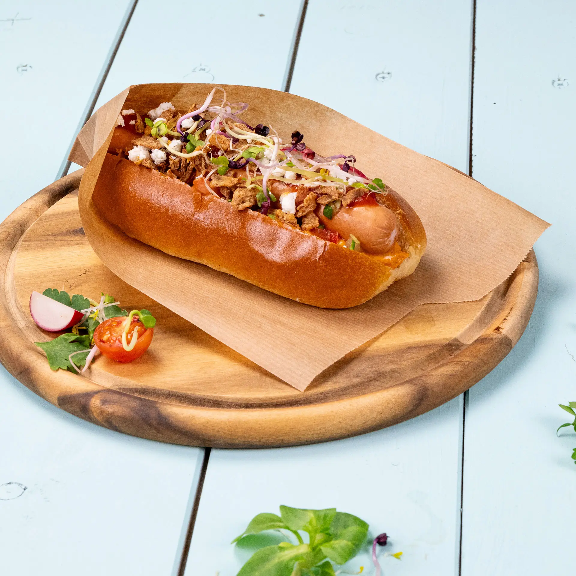 Food wrapping paper for hot dogs, 8 x 20,5 cm dre02271-hot-dog-papier-8-x-205-cm-5