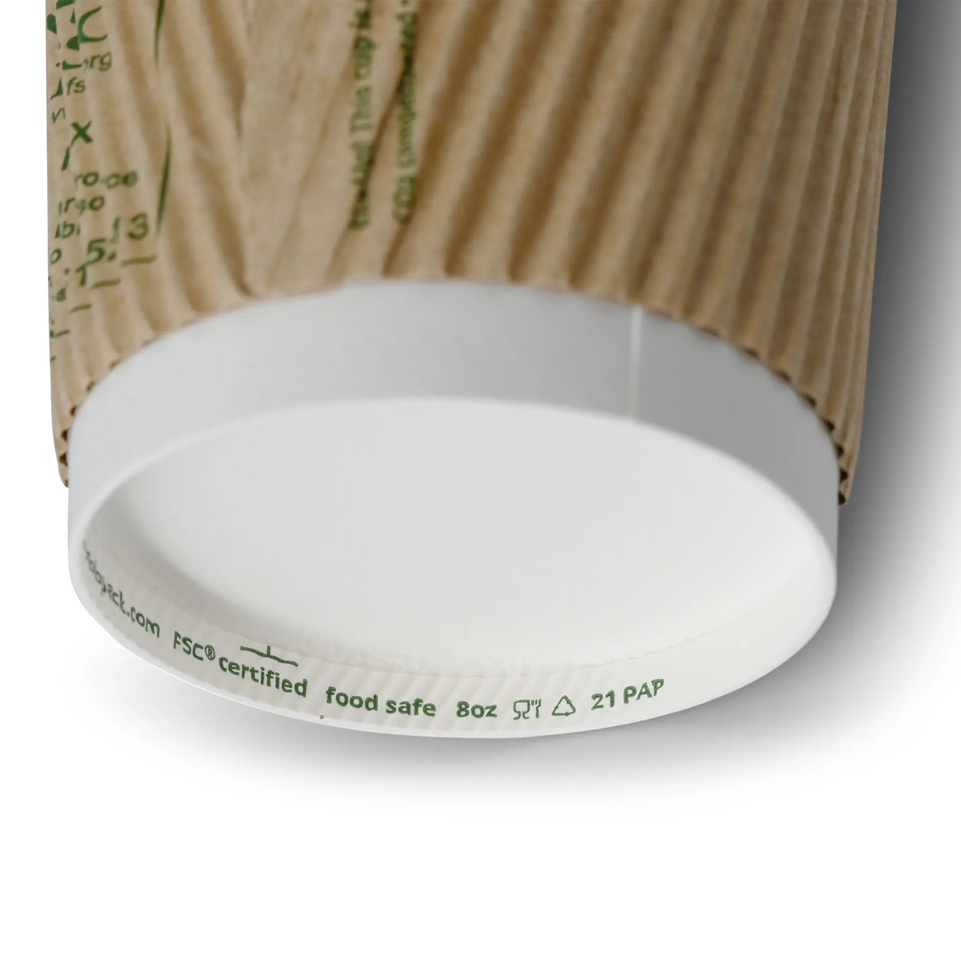 8 oz Takeaway coffee cups / Ripple cups, Ø 80 mm, kraft