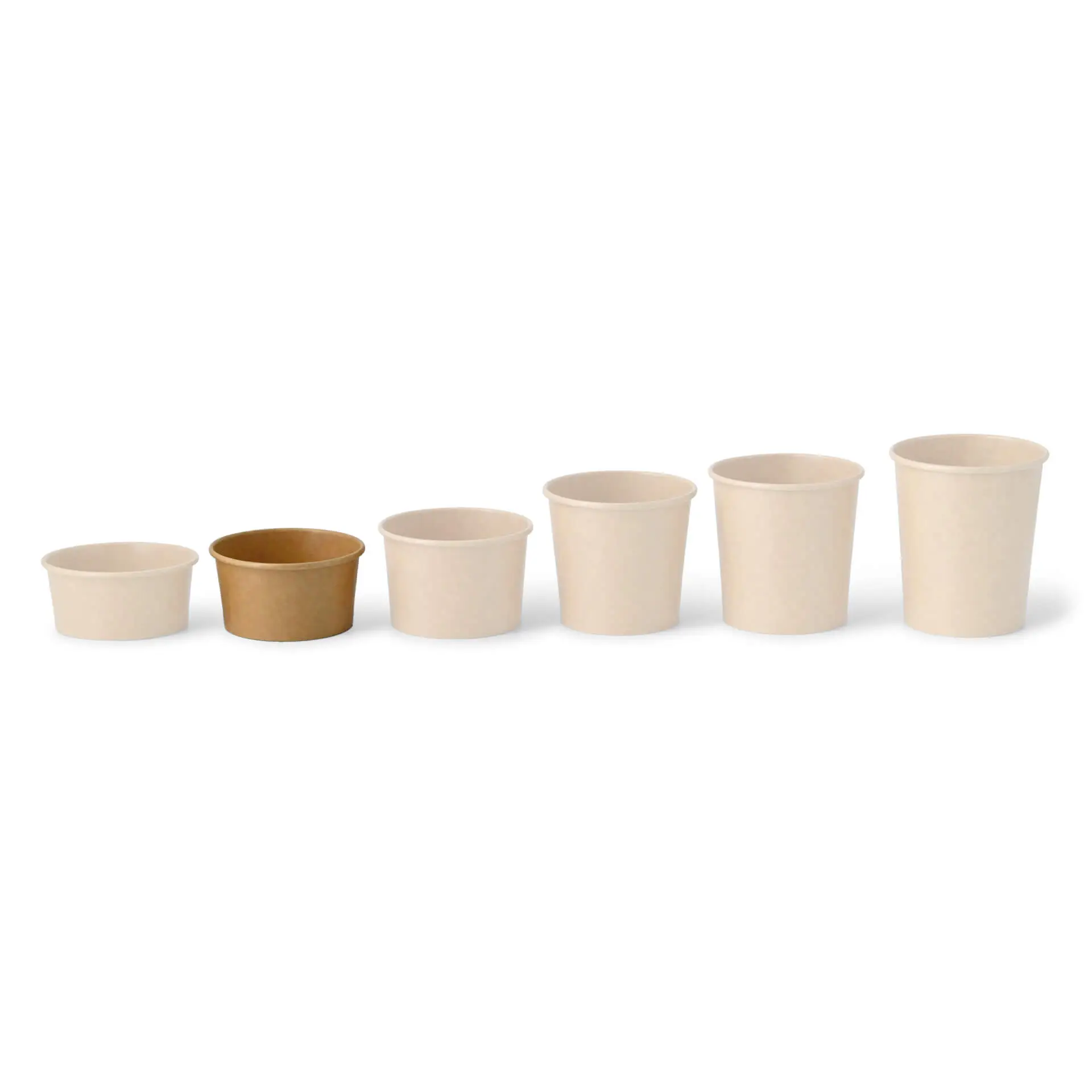 6 oz, max. 7.5 oz Paper Ice Cream Cups S, Ø 92 mm, brown