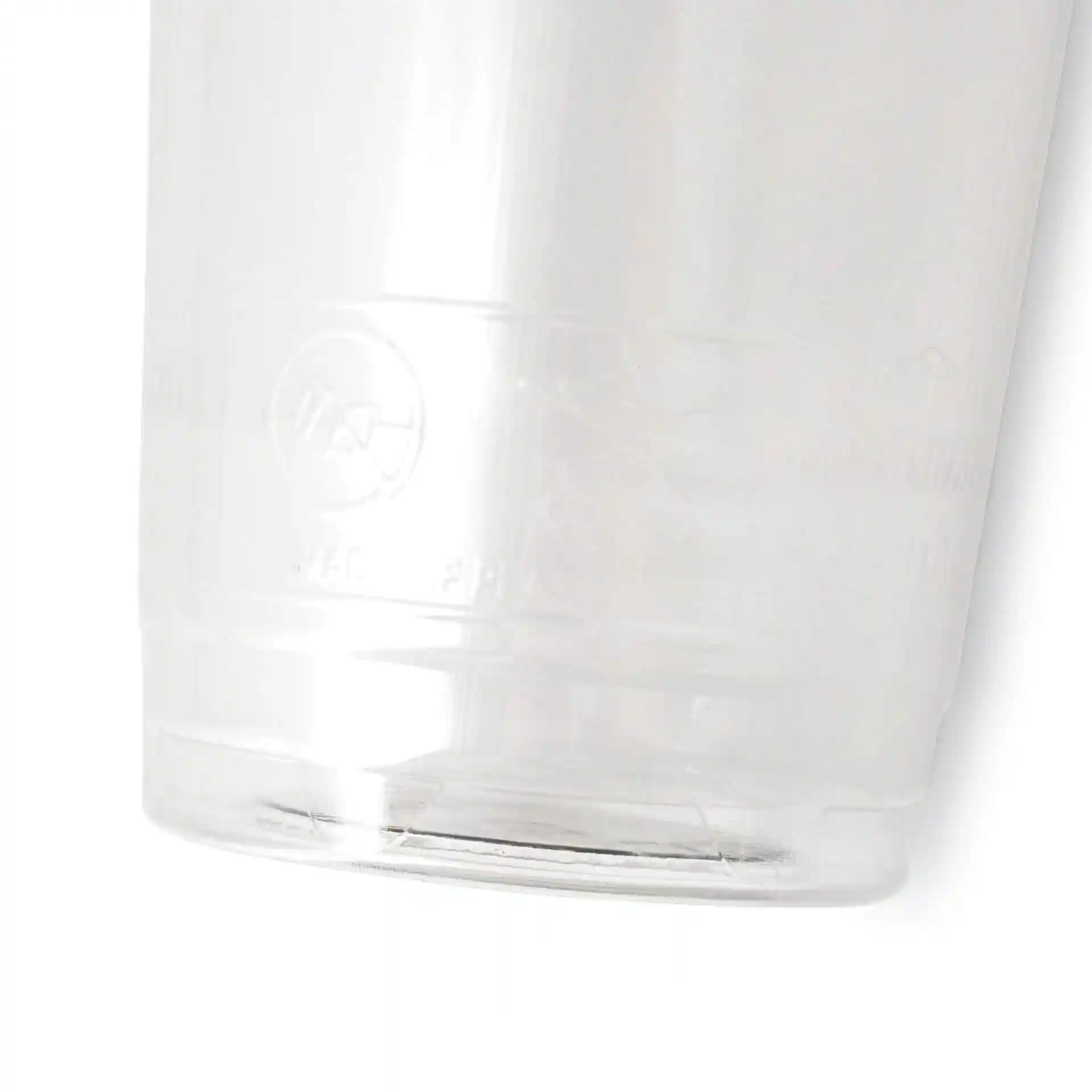 Clear 20 oz rPET cup with a height of 151 mm and a diameter of 94 mm at the top.