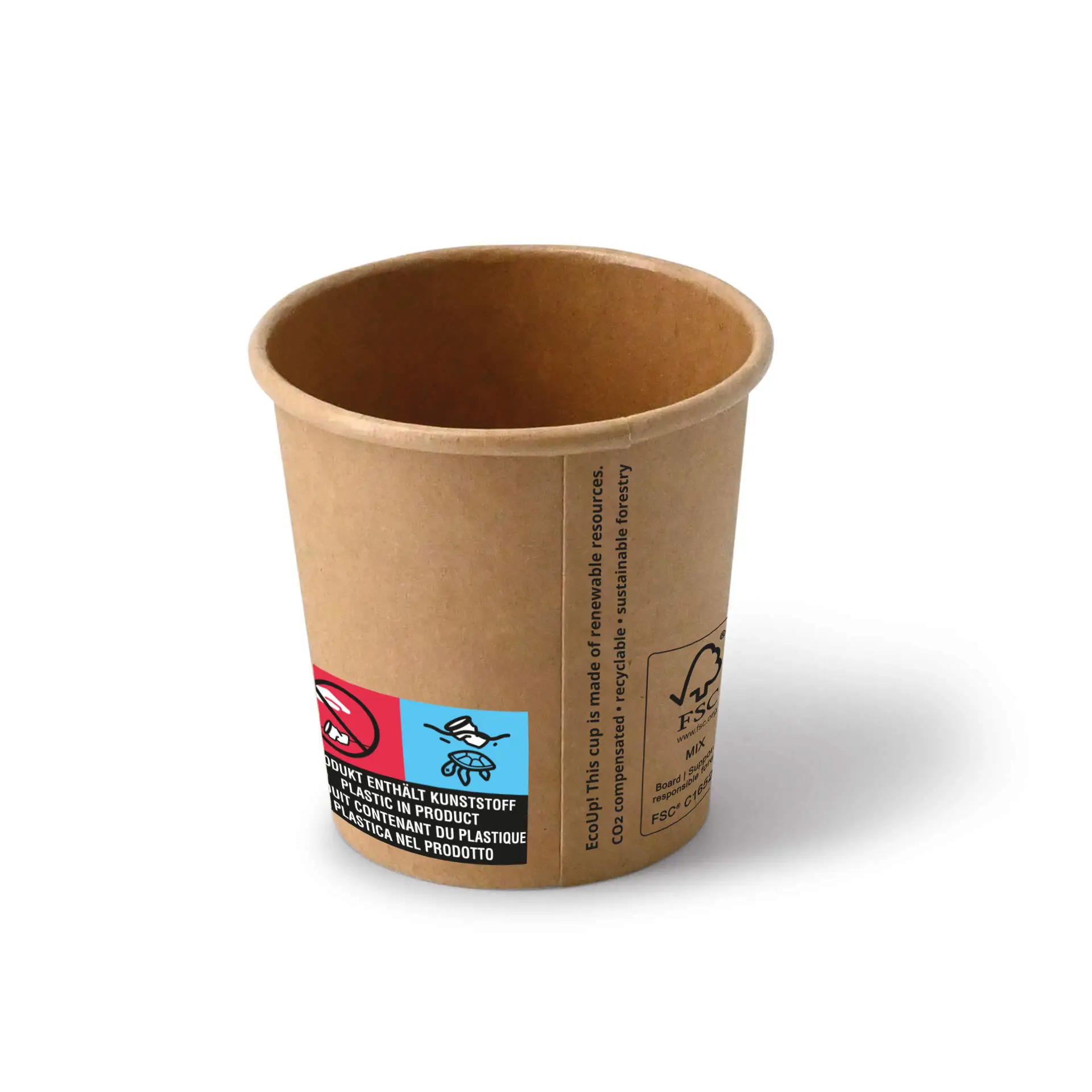 4 oz Paper cups (coated), Ø 62 mm, brown 4 oz Paper cups (coated), Ø 62 mm, brown